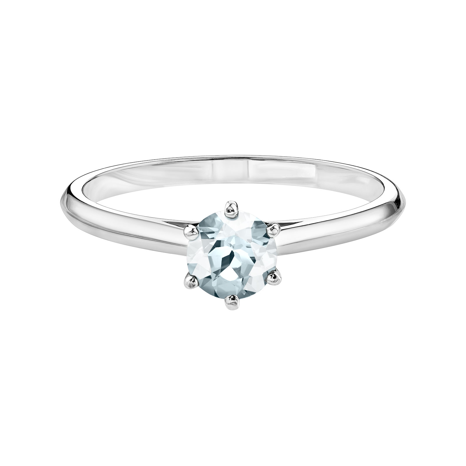 Bague Or blanc Aigue-marine Little Lady 1