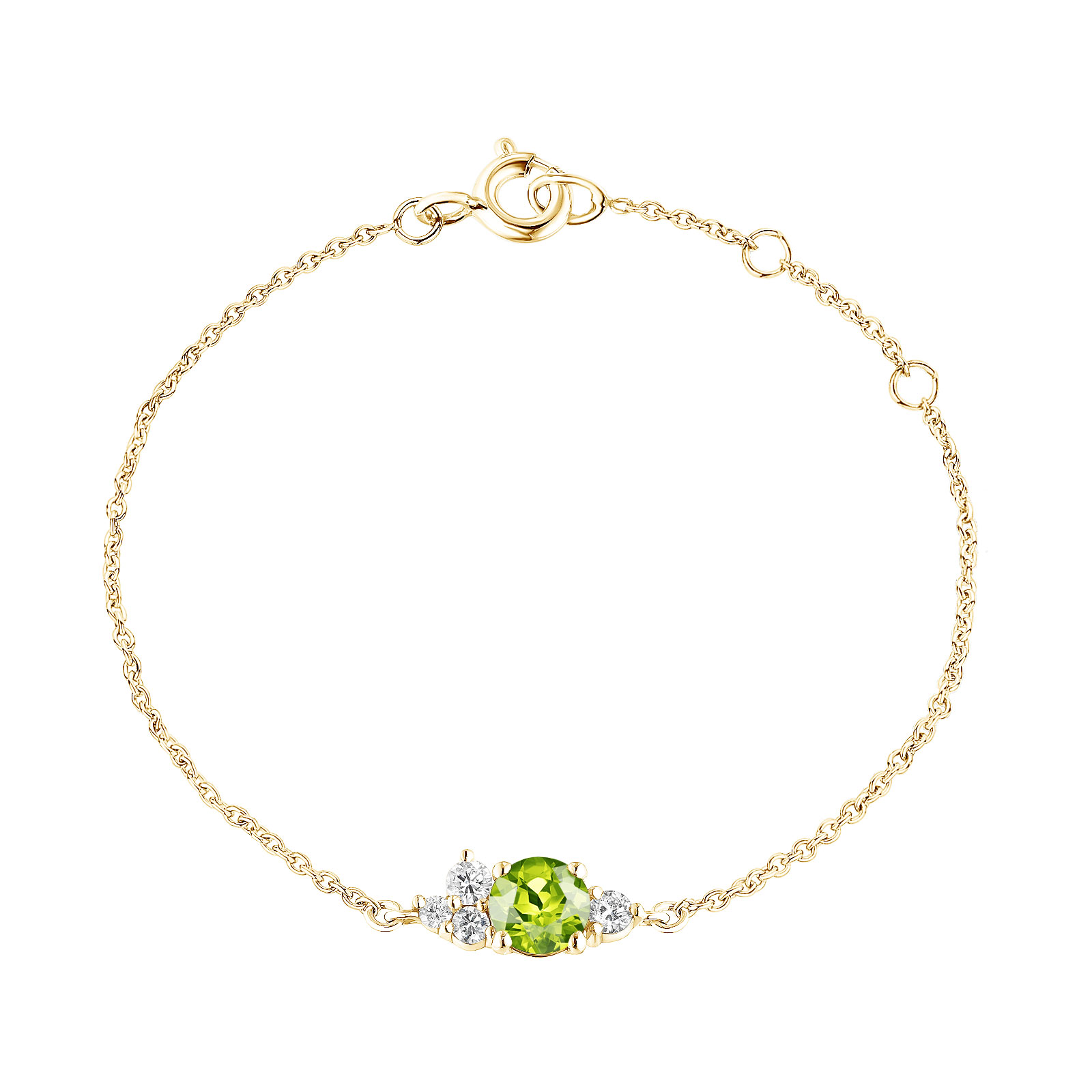 Bracelet Or jaune Péridot et diamants Baby EverBloom 1