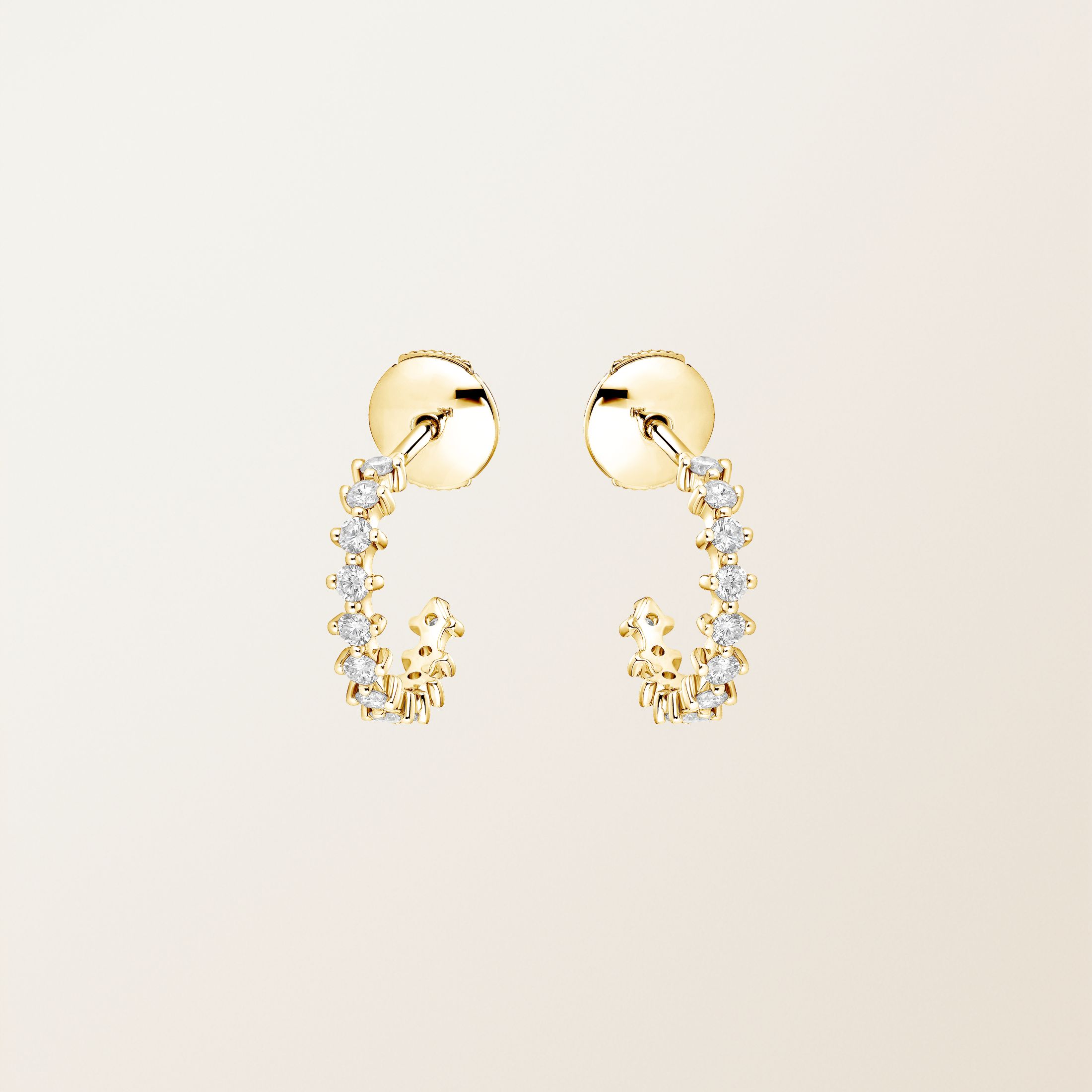 Boucles d'oreilles Or jaune 18 cts Diamant Paris 1901 XS