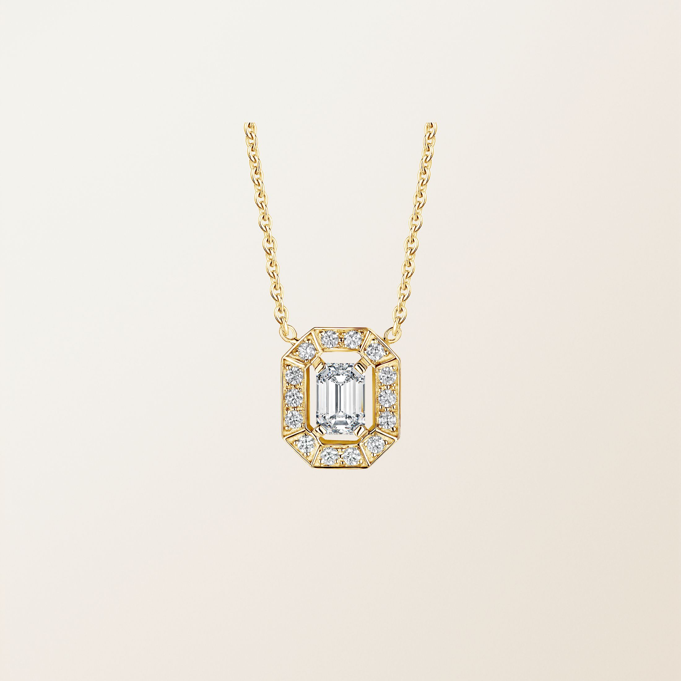 Pendentif Or jaune 18 cts Diamant Art Déco