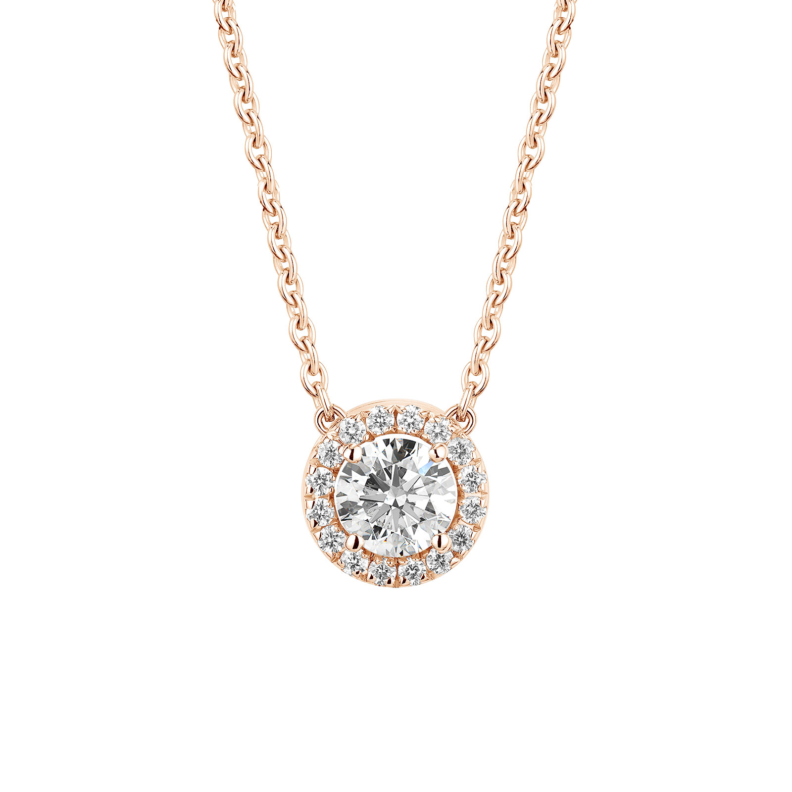 Pendentif Or rose Diamant Rétromantique S 1