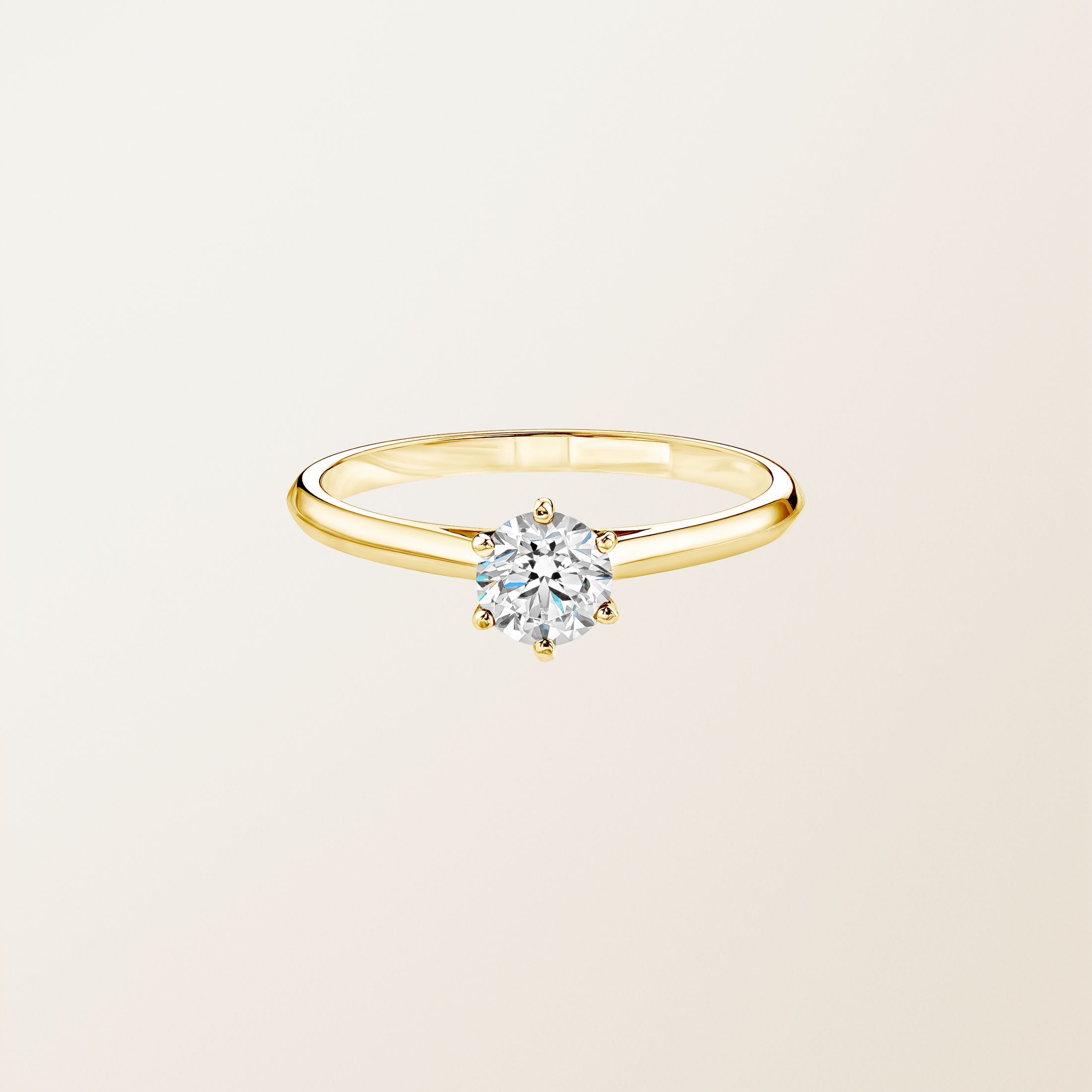 Bague Or jaune 18 cts Diamant Little Lady