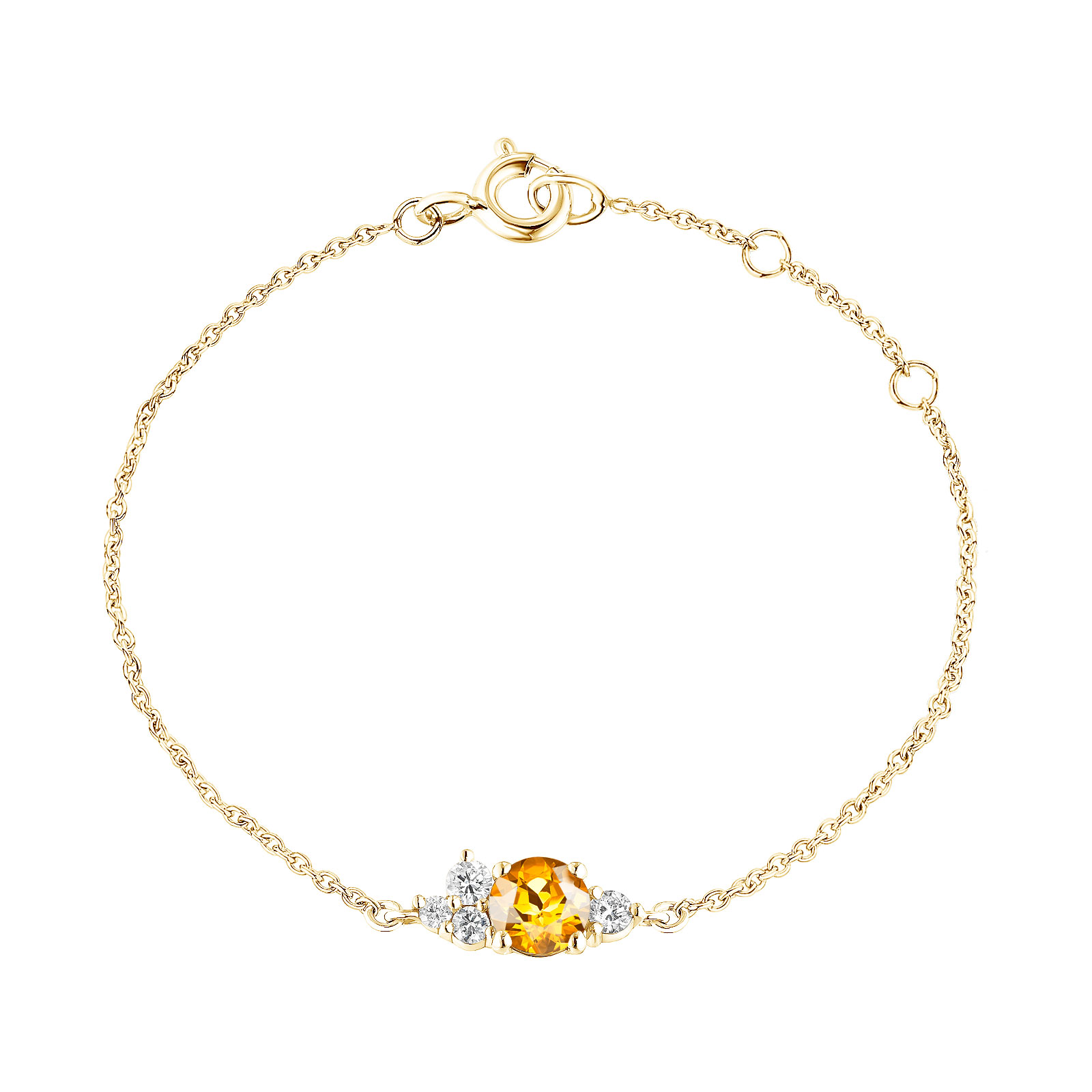 Bracelet Or jaune Citrine et diamants Baby EverBloom 1