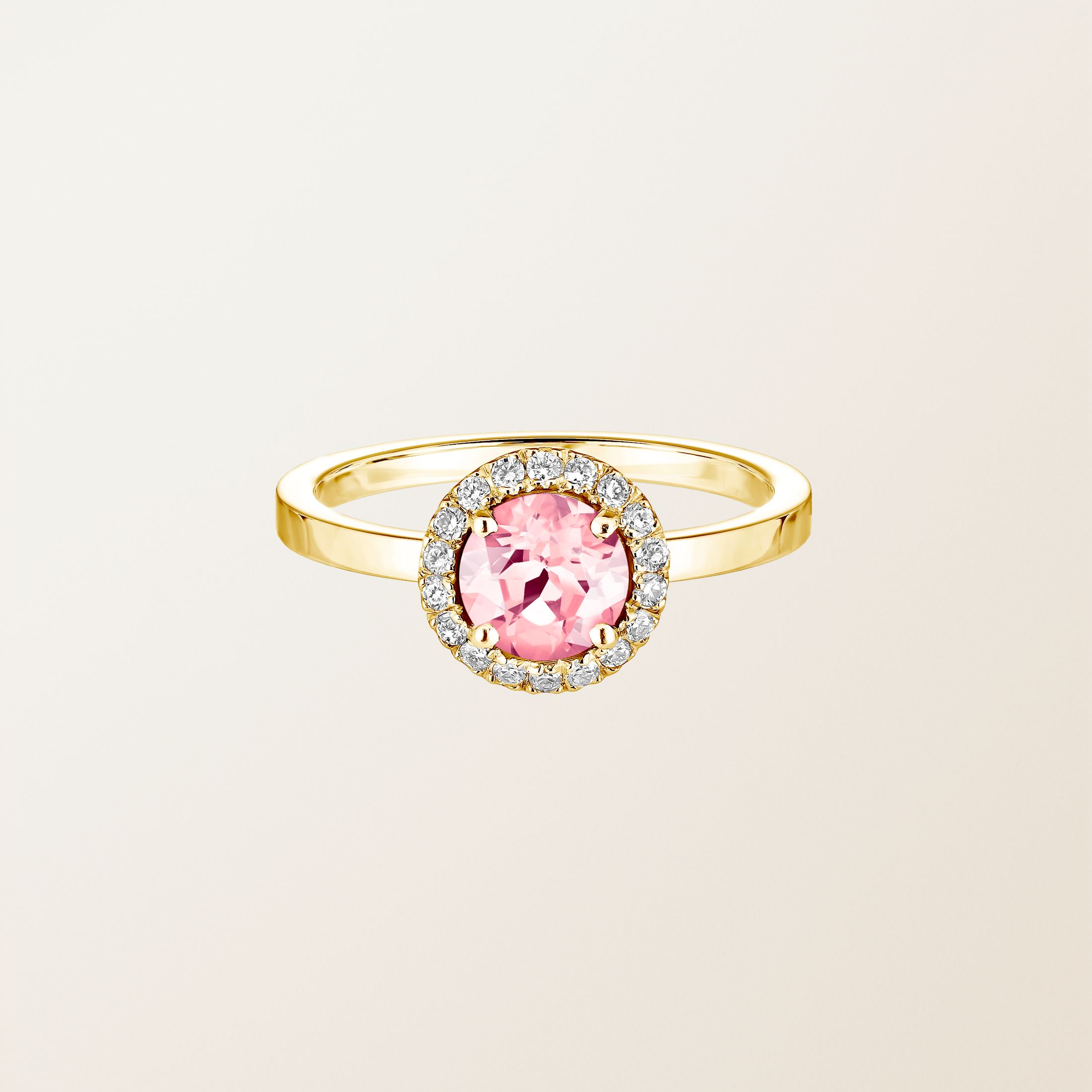 Bague Or jaune 18 cts Tourmaline Rétromantique L
