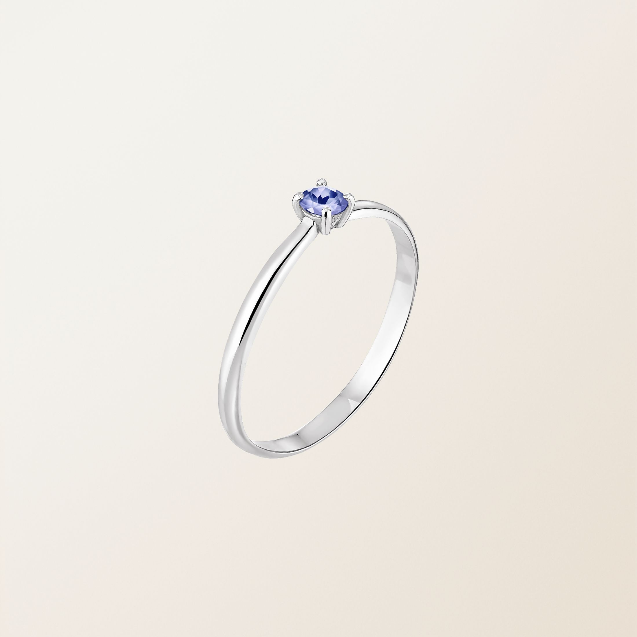 Bague Or blanc 18 cts Tanzanite Mini Lady