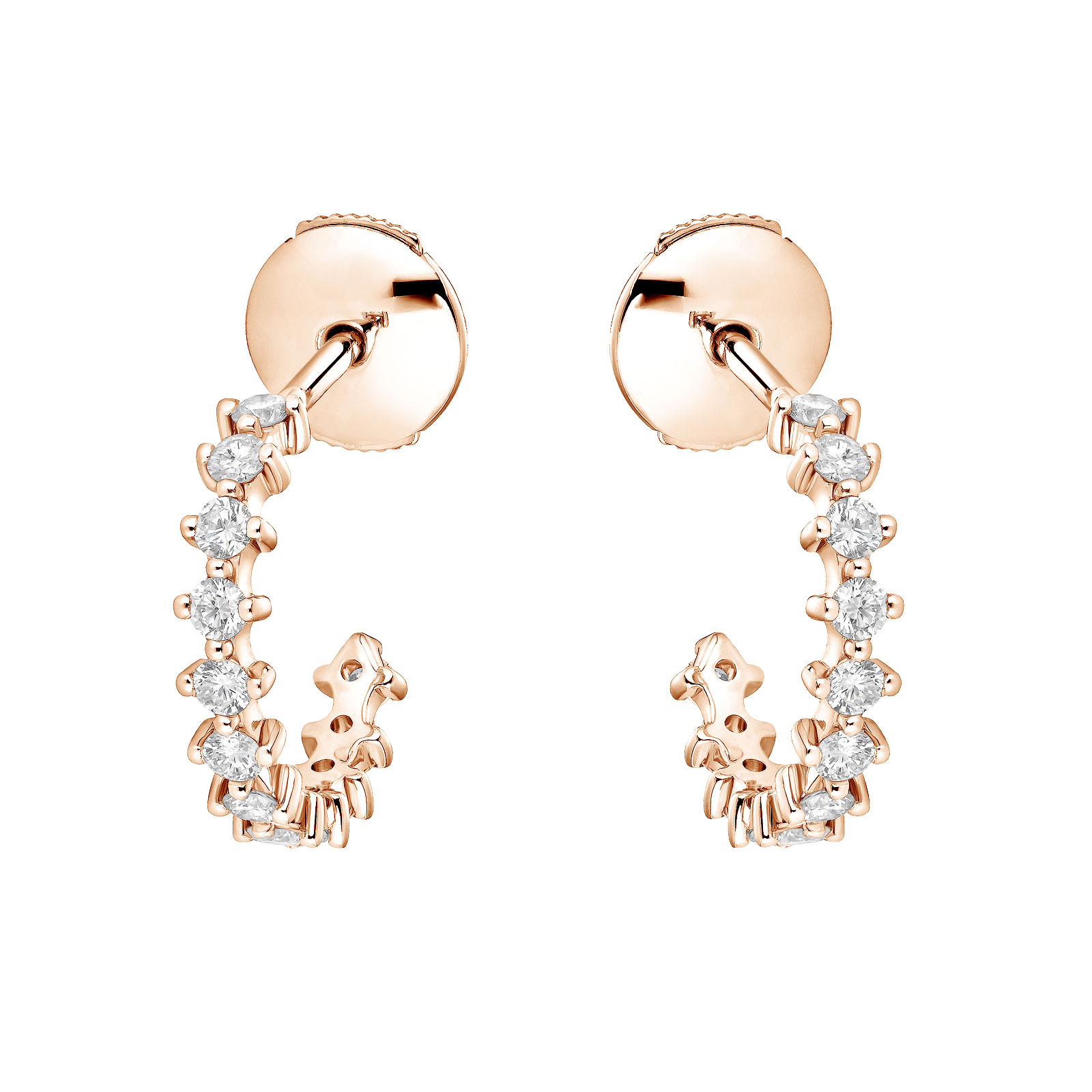Boucles d'oreilles Or rose Diamant Paris 1901 XS 1