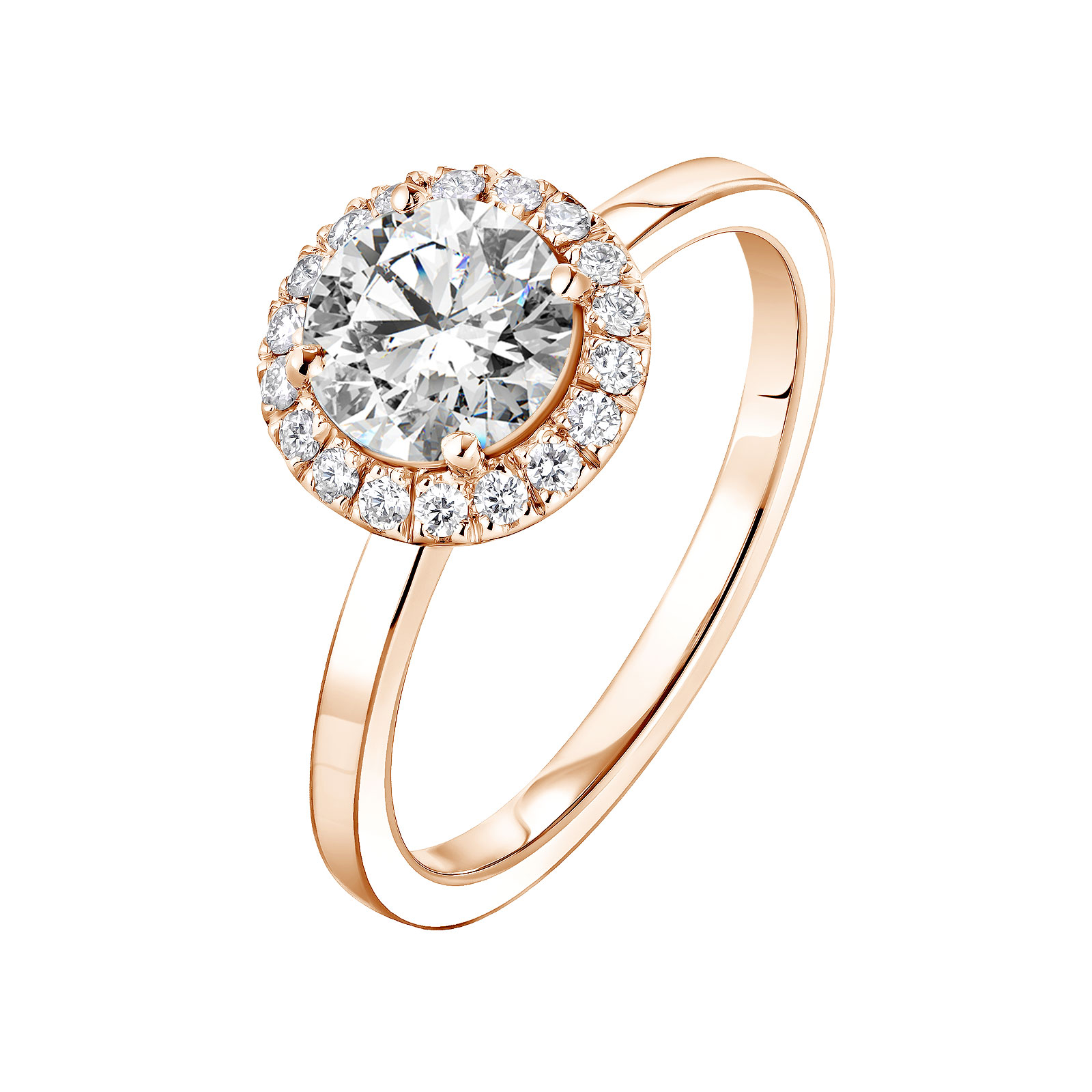 Bague Or rose Diamant Rétromantique L 1