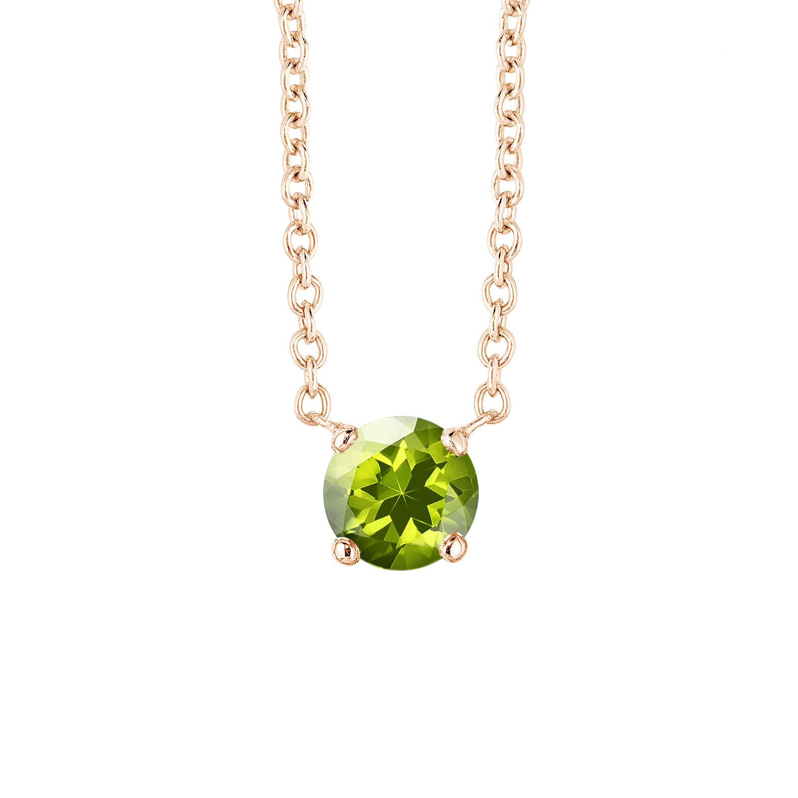 Pendentif Or rose Péridot Lady XL 1