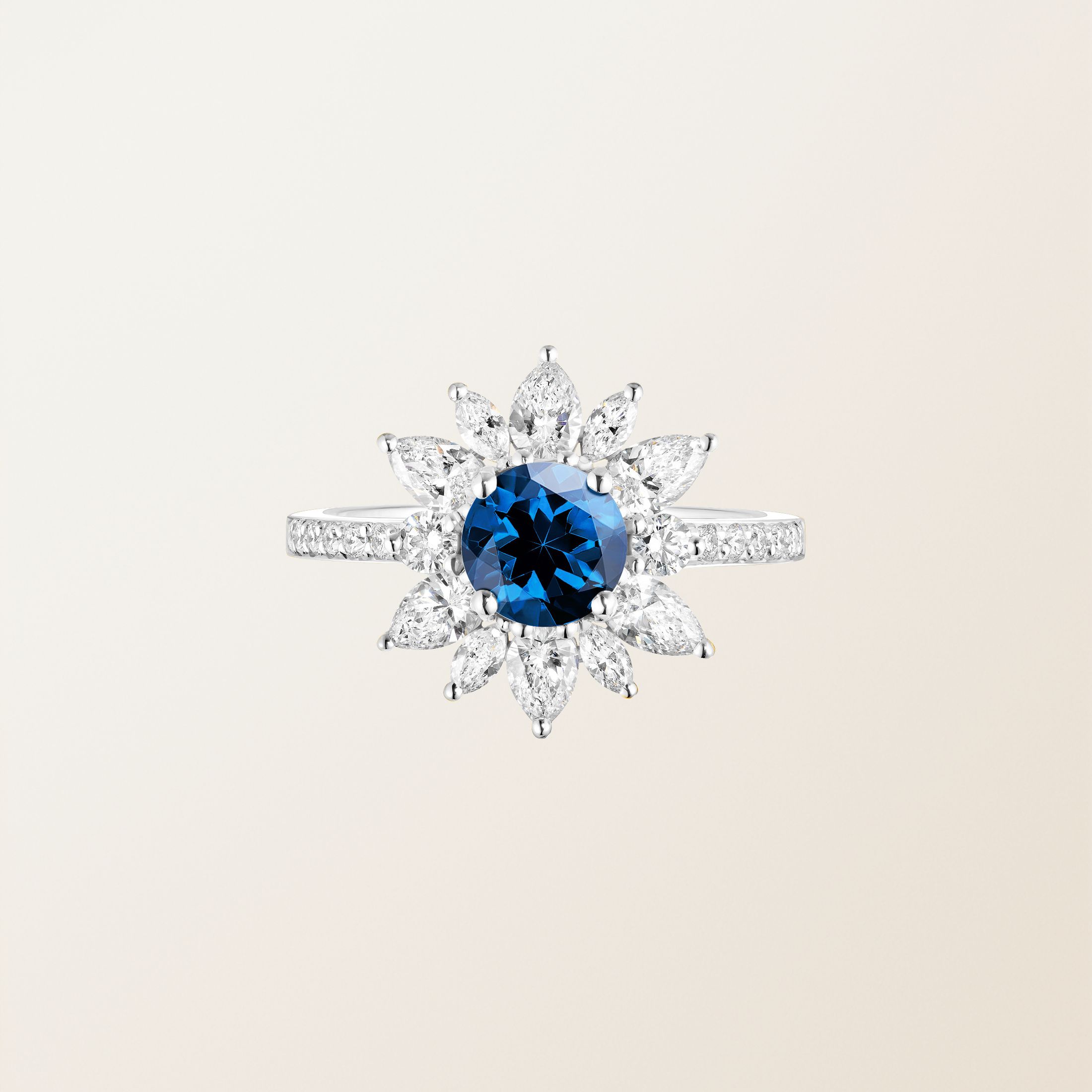 EverBloom Prima White Gold Sapphire Ring