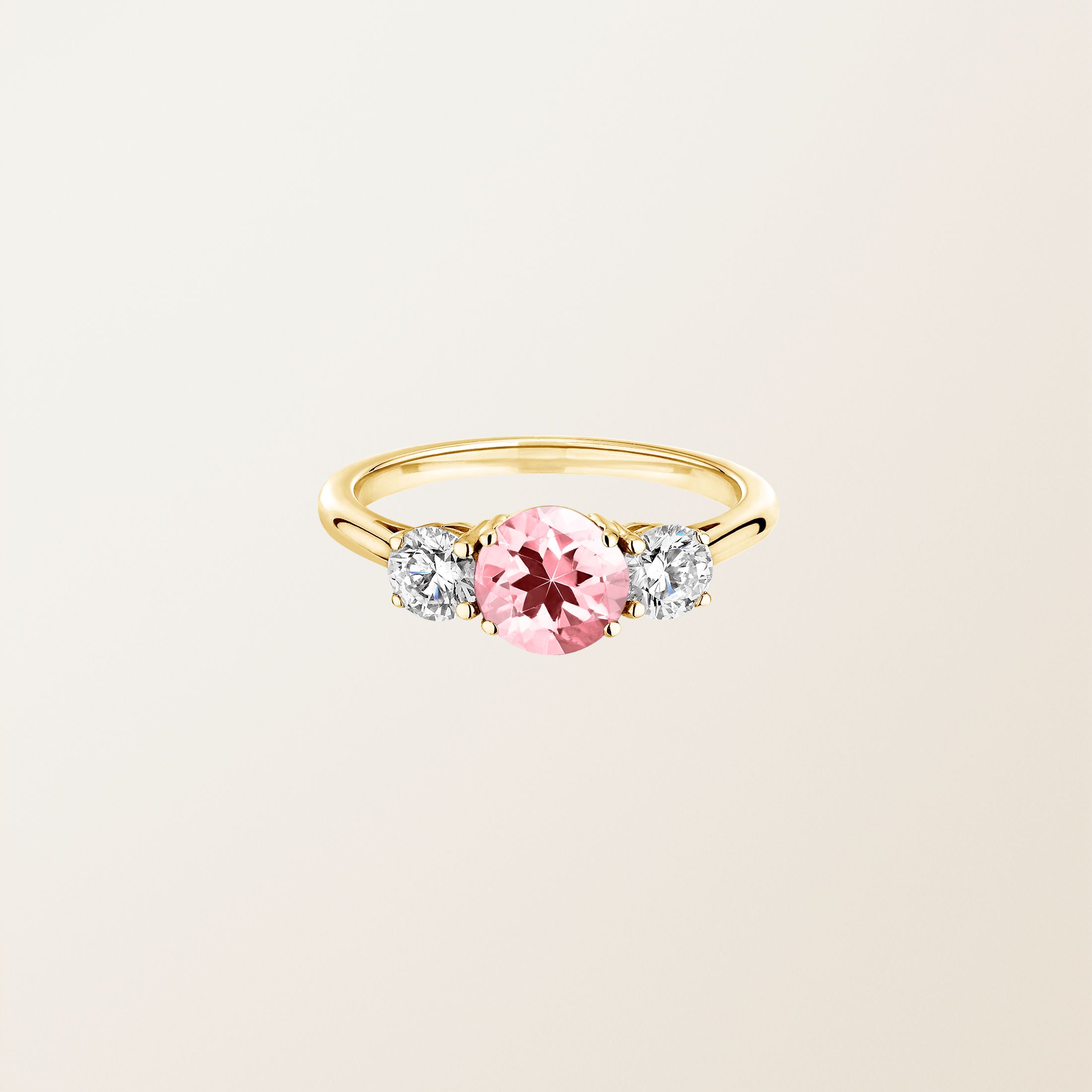 Bague Or jaune 18 cts Tourmaline Lady Duo