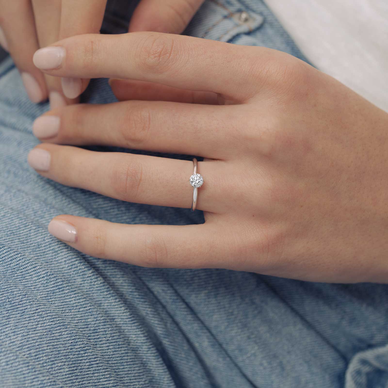 リング ホワイトゴールド アクアマリン Little Lady 4