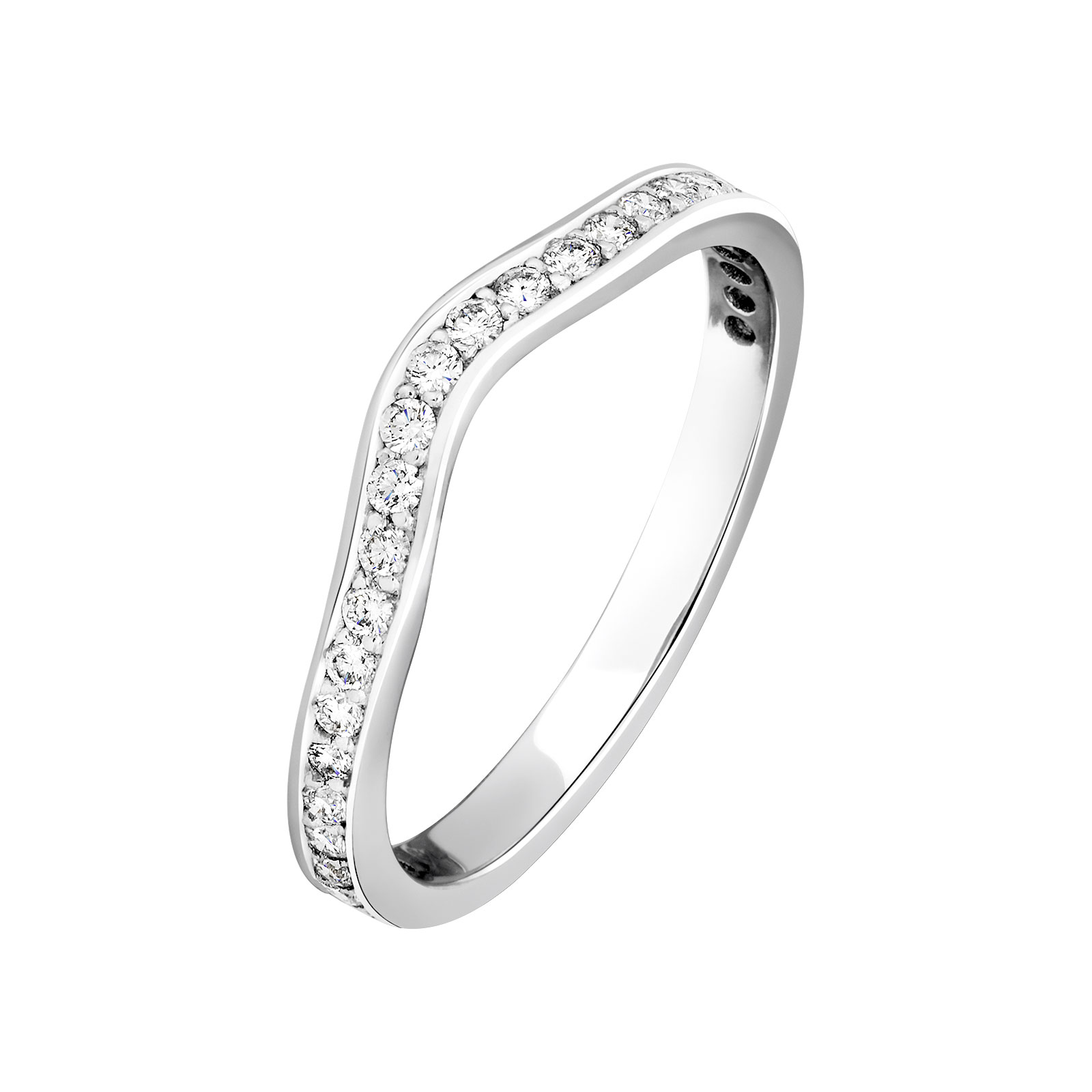 Alliance Or blanc Diamant Madame 1