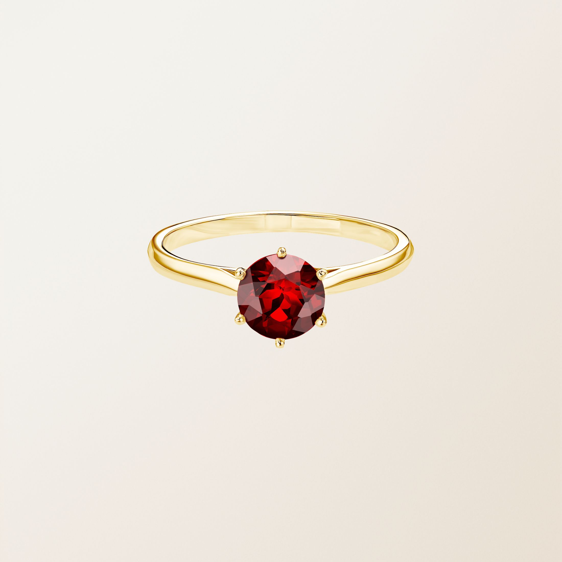 Bague Or jaune 18 cts Grenat Lady