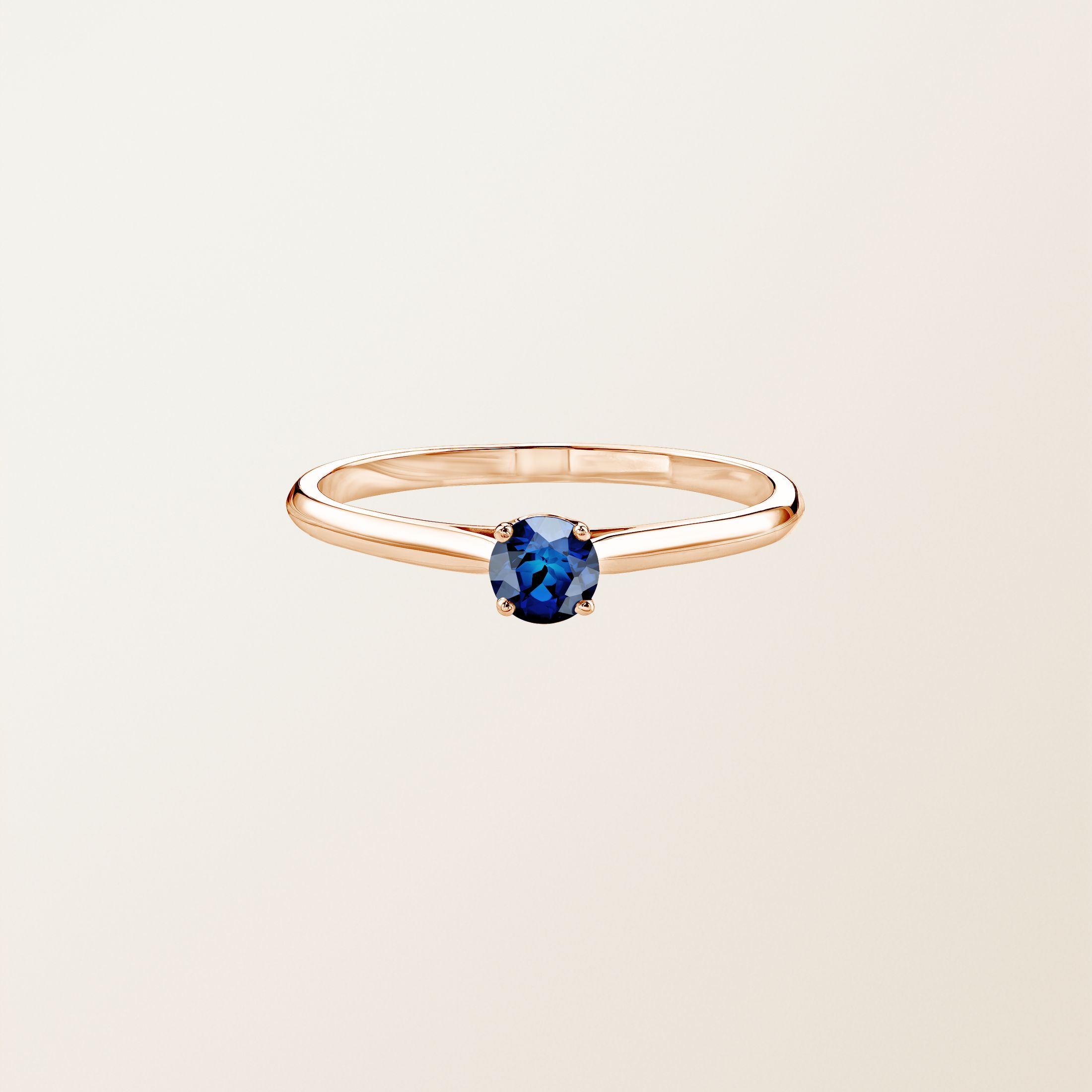 Bague Or rose 18 cts Saphir Baby Lady