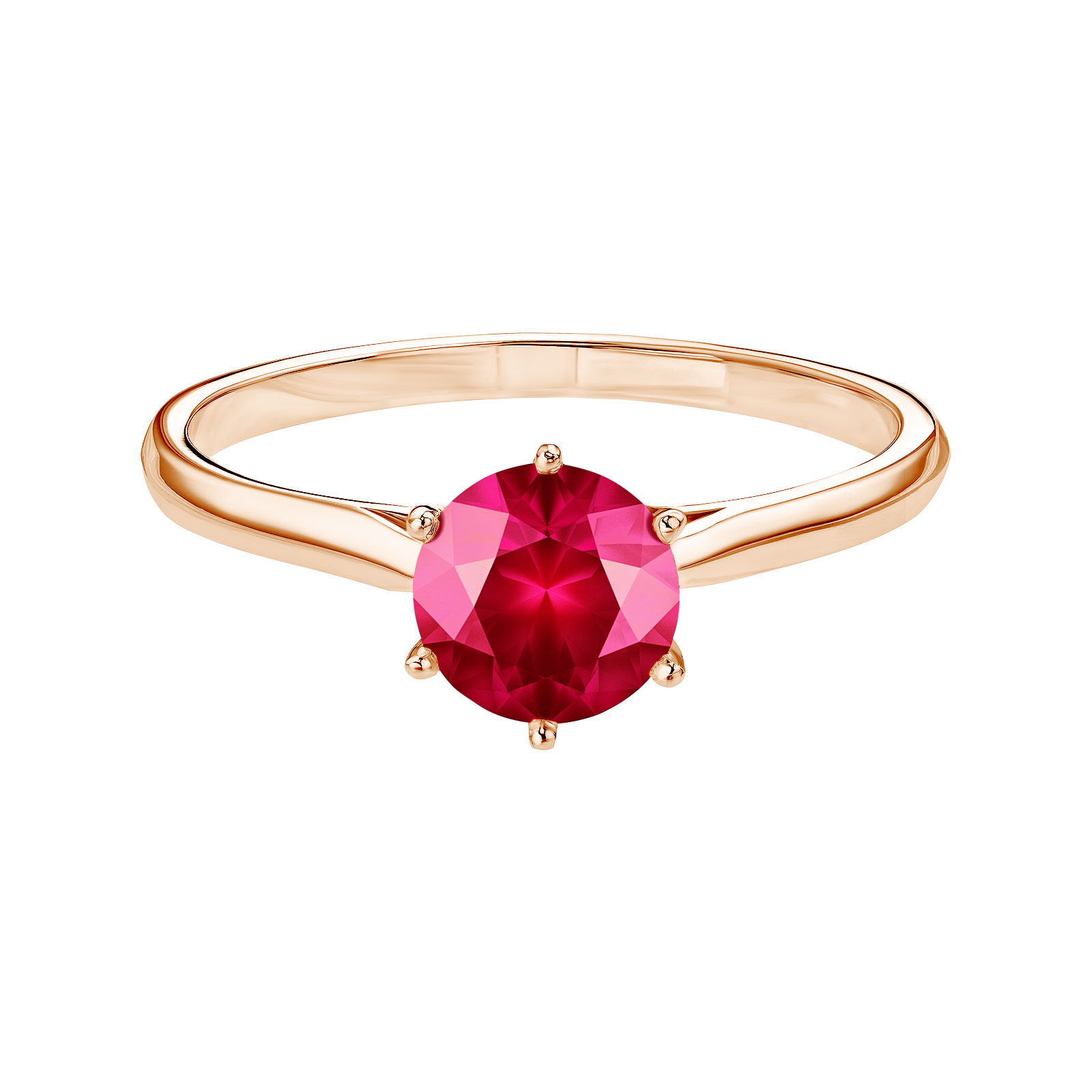 Bague Or rose Rubis Lady 1