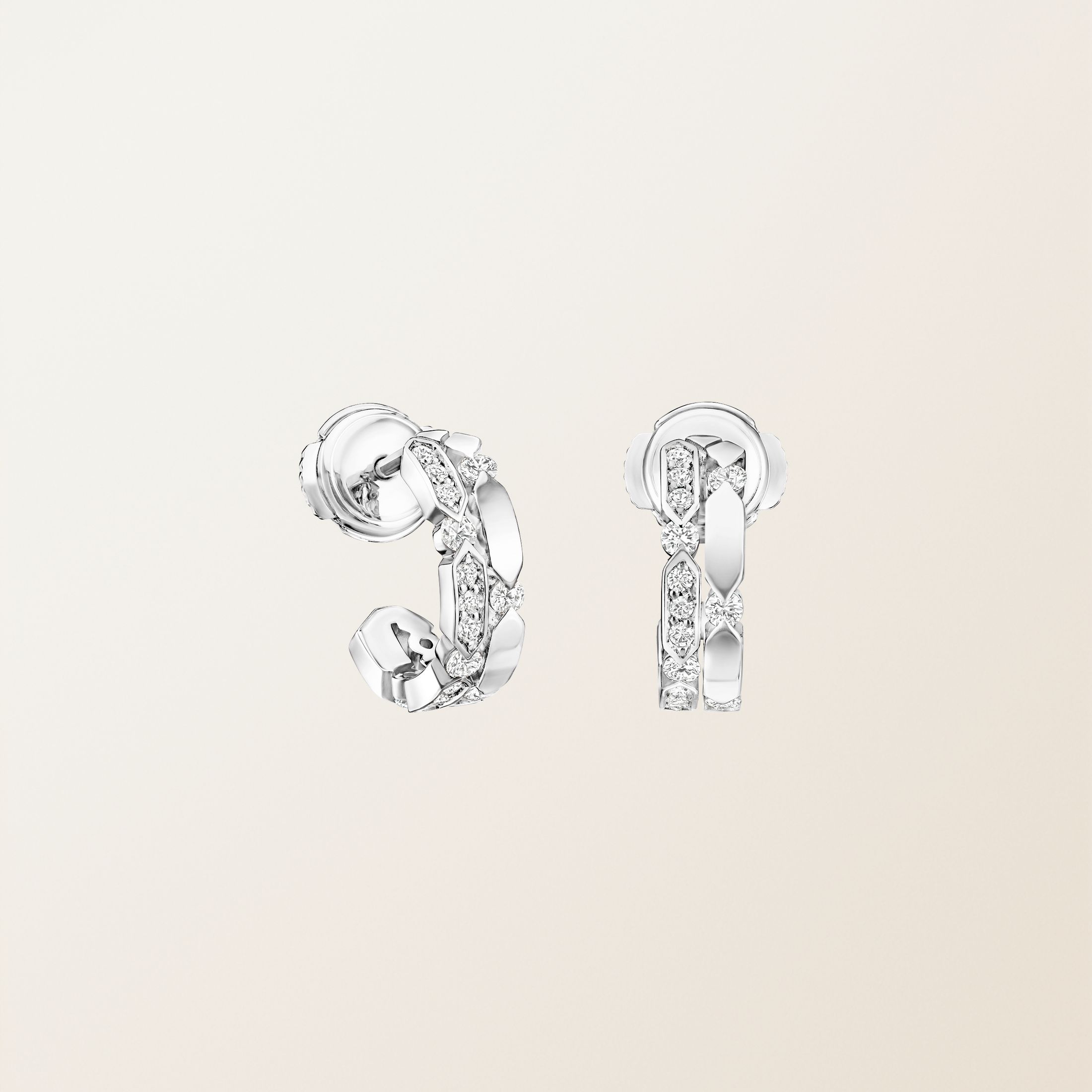 Boucles d'oreilles Or blanc 18 cts Diamant MET