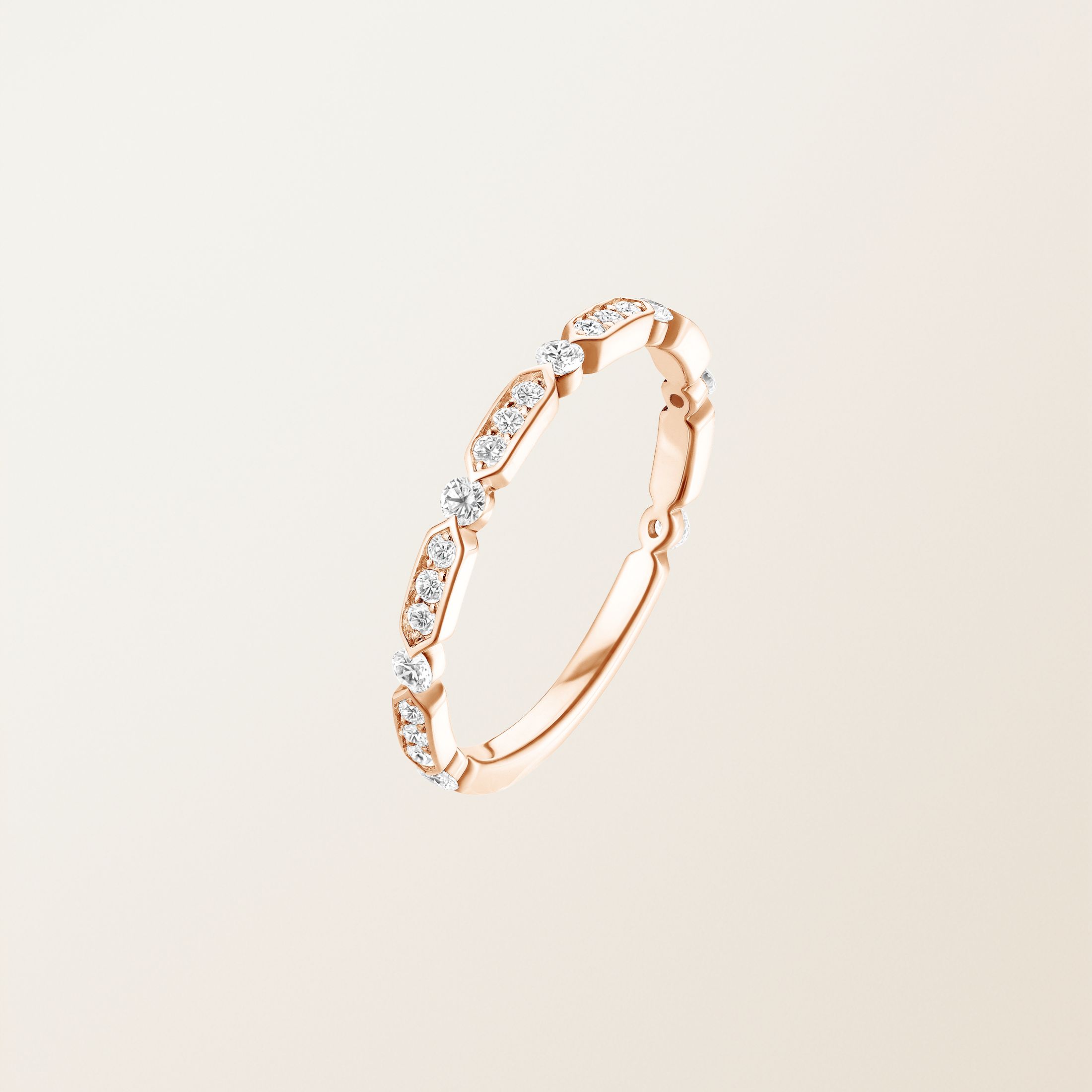 Ring 18K Roségold Diamant MET M