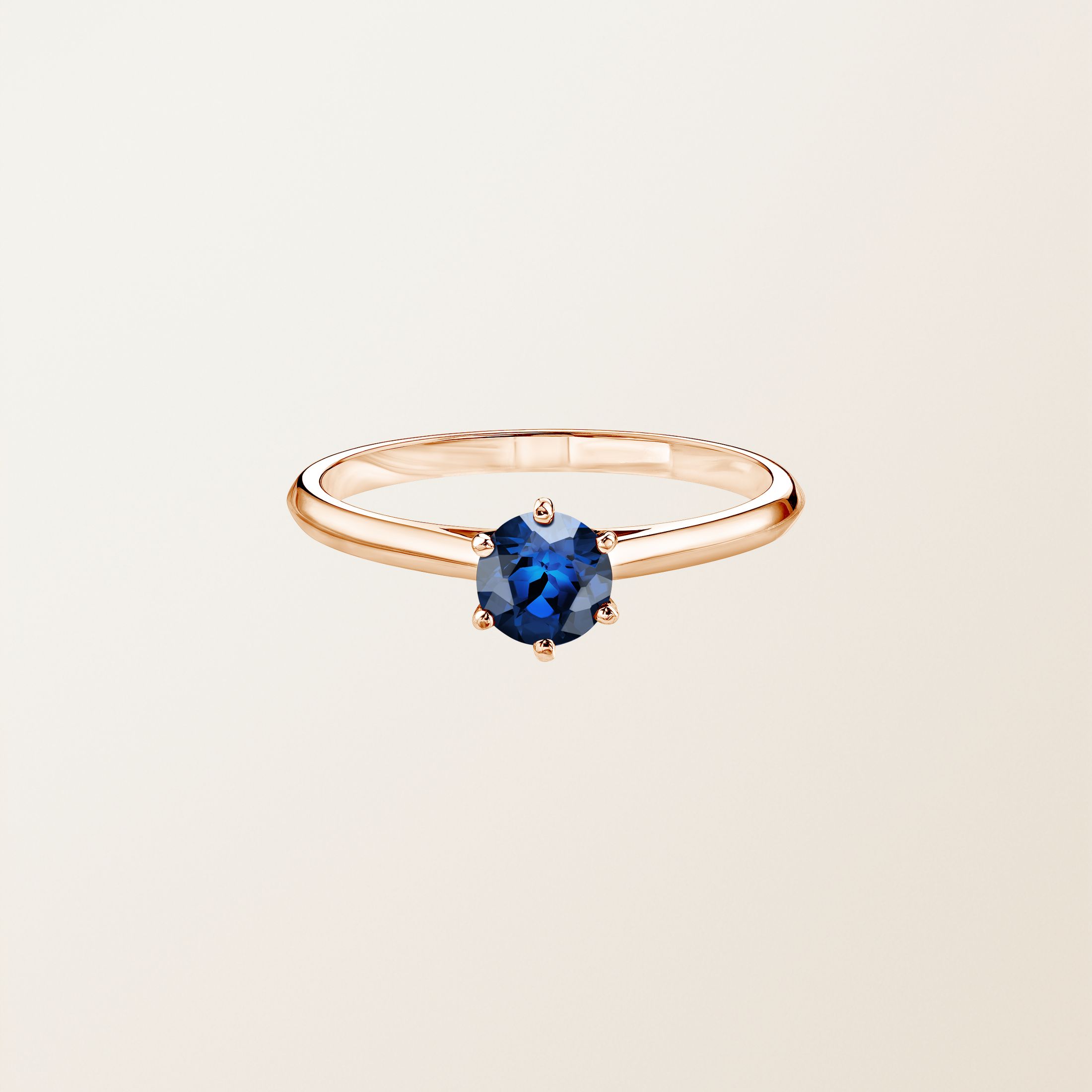 Bague Or rose 18 cts Saphir Little Lady