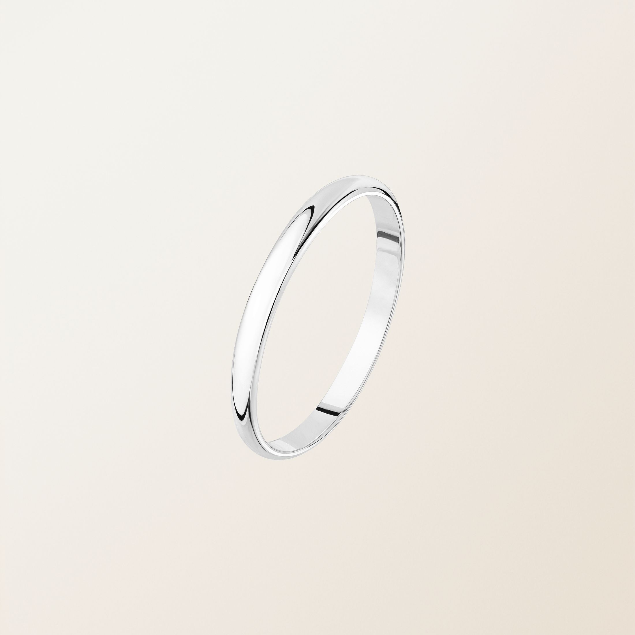 リング 18金ホワイトゴールド Gaillon 2 mm