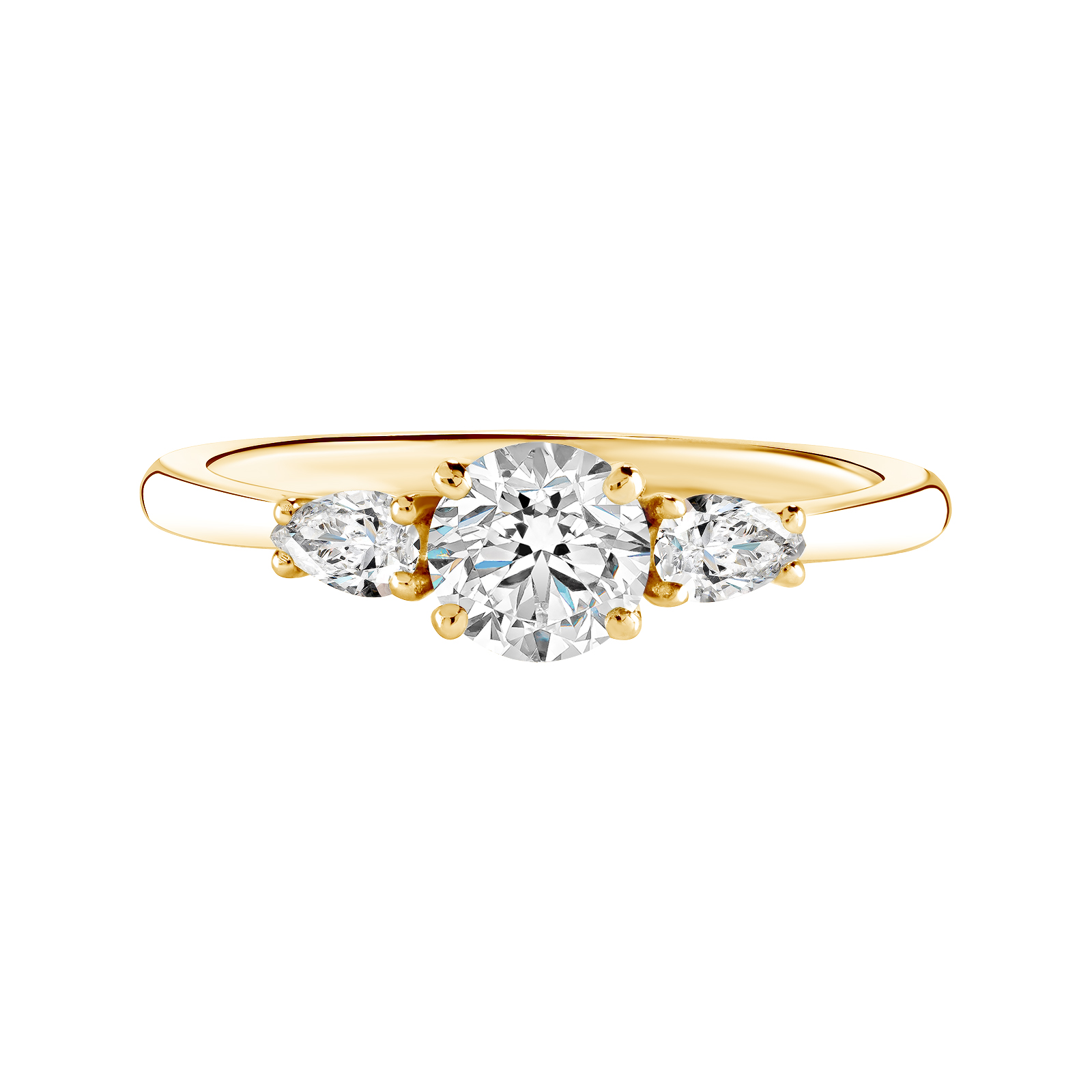 Bague Or jaune Diamant Little Lady Duo de Poires 1