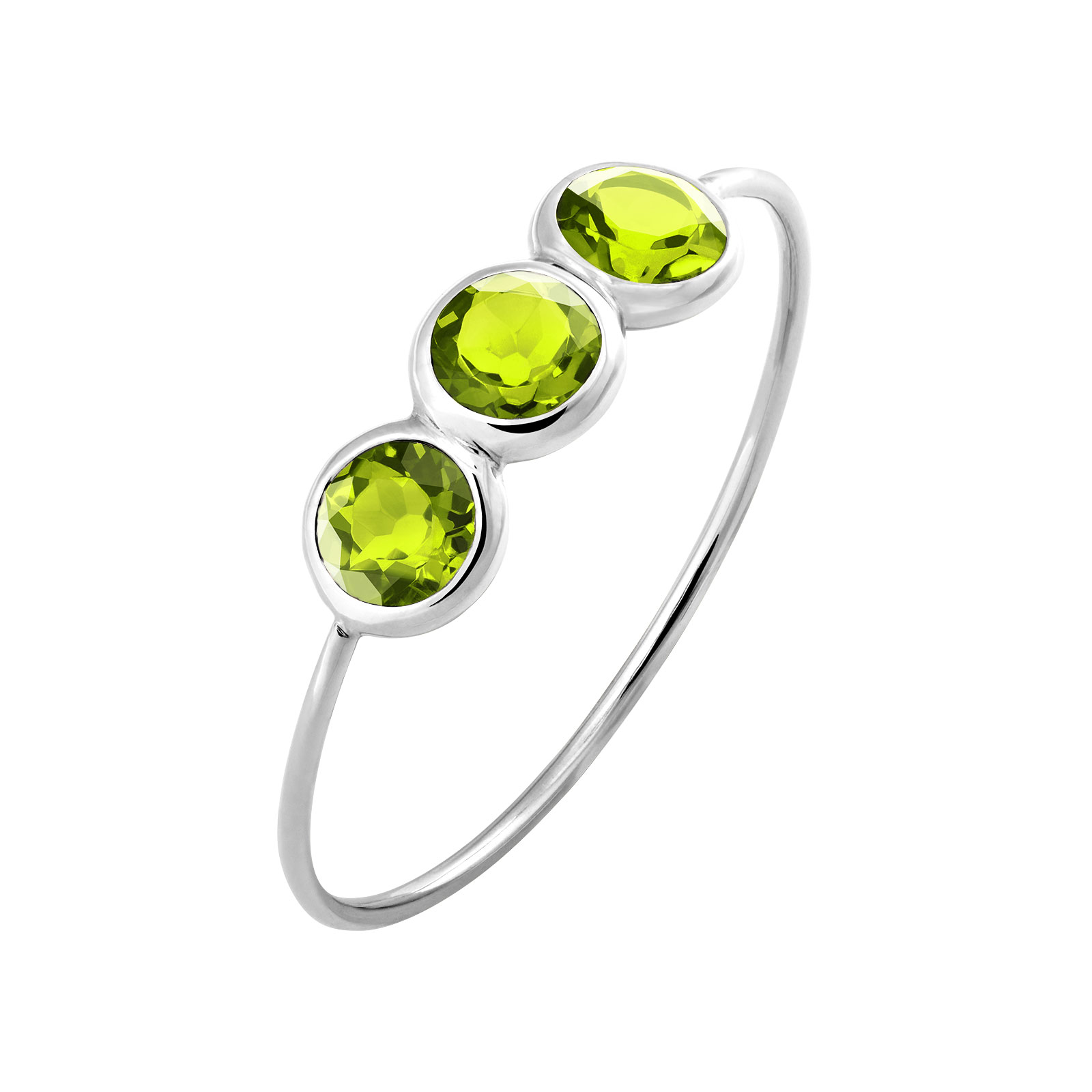 Bague Or blanc Péridot Gemmyorama Trio 1
