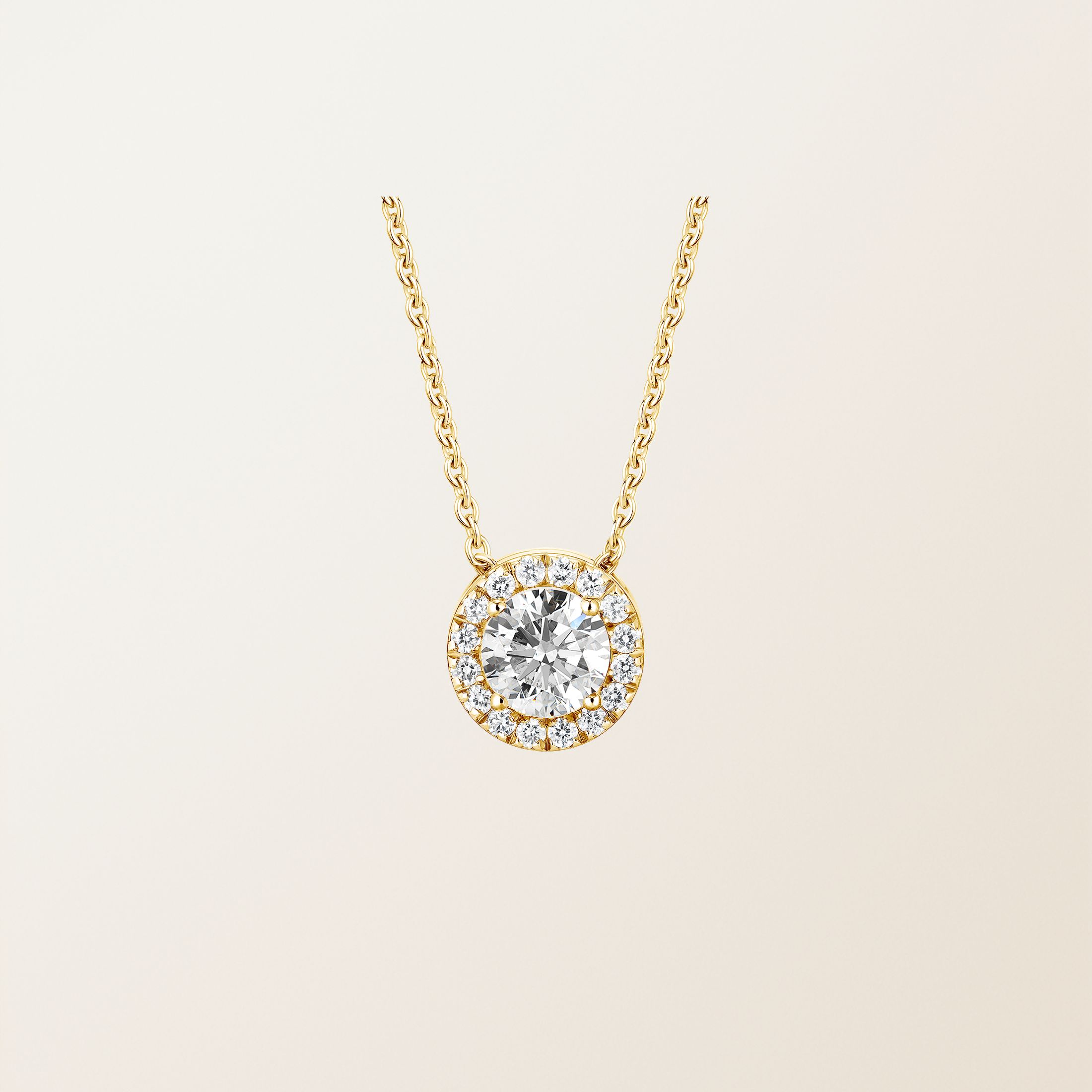 Pendentif Or jaune 18 cts Diamant Rétromantique M