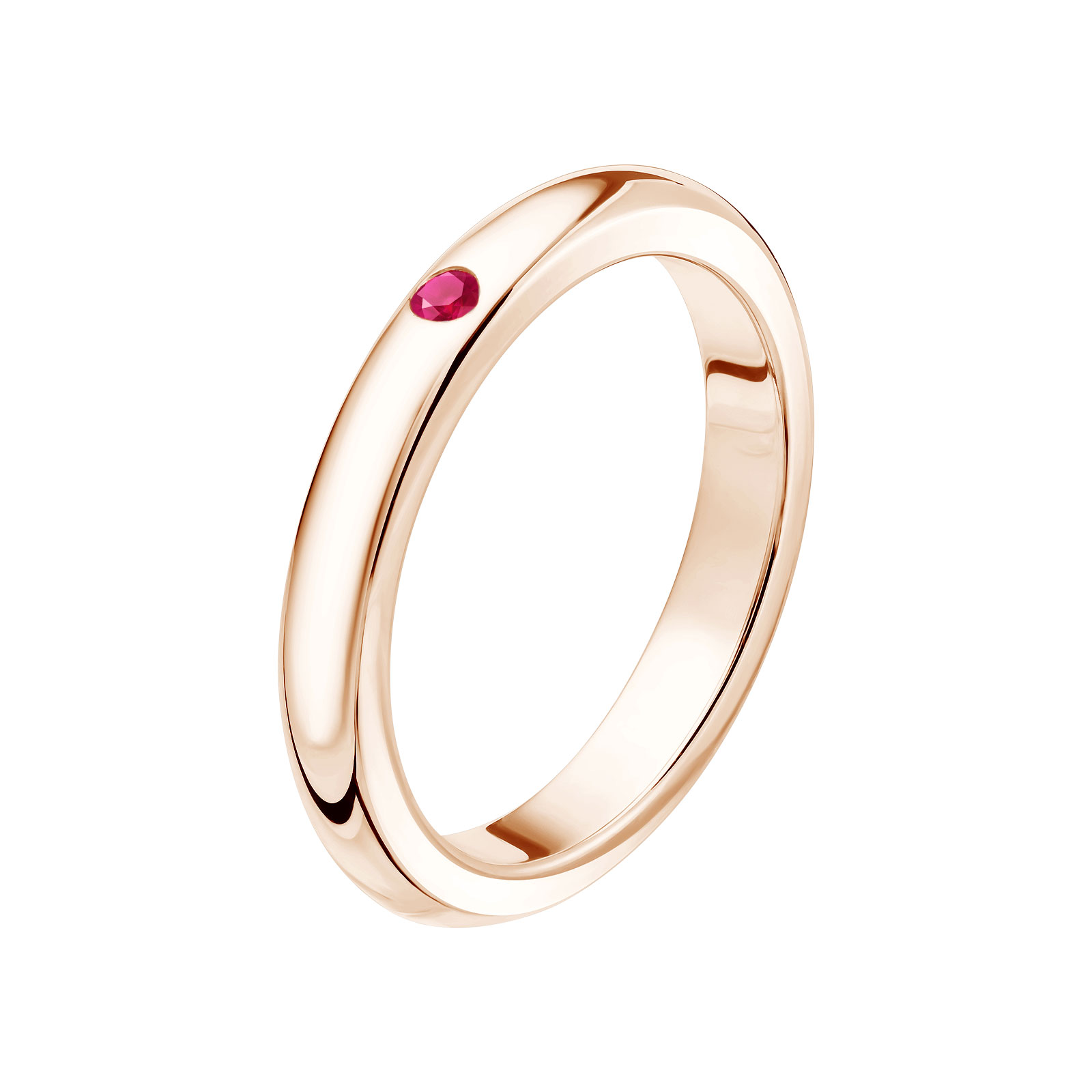 Bague Or rose Rubis One 1