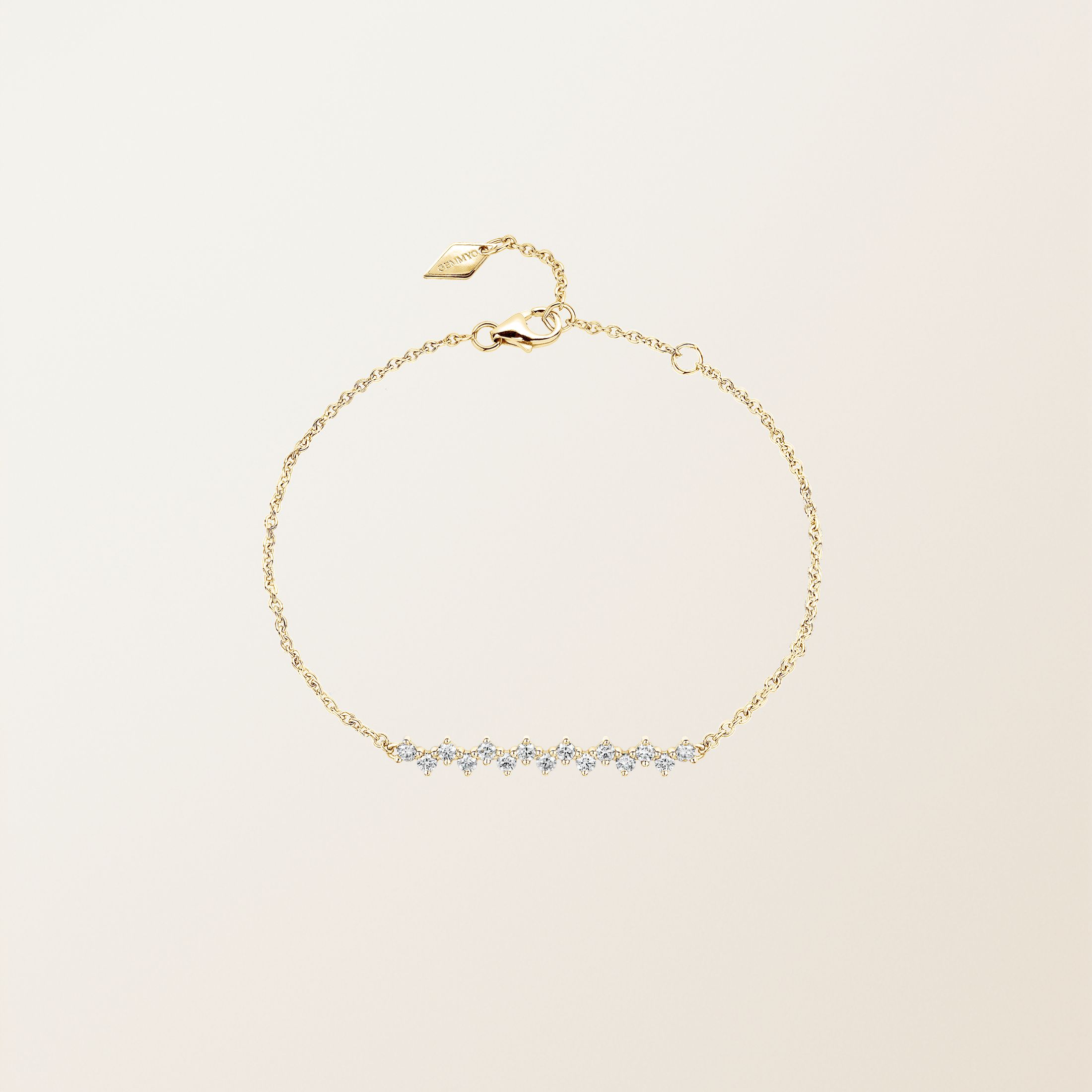 Bracelet Or jaune 18 cts Diamant Paris 1901 Maillons