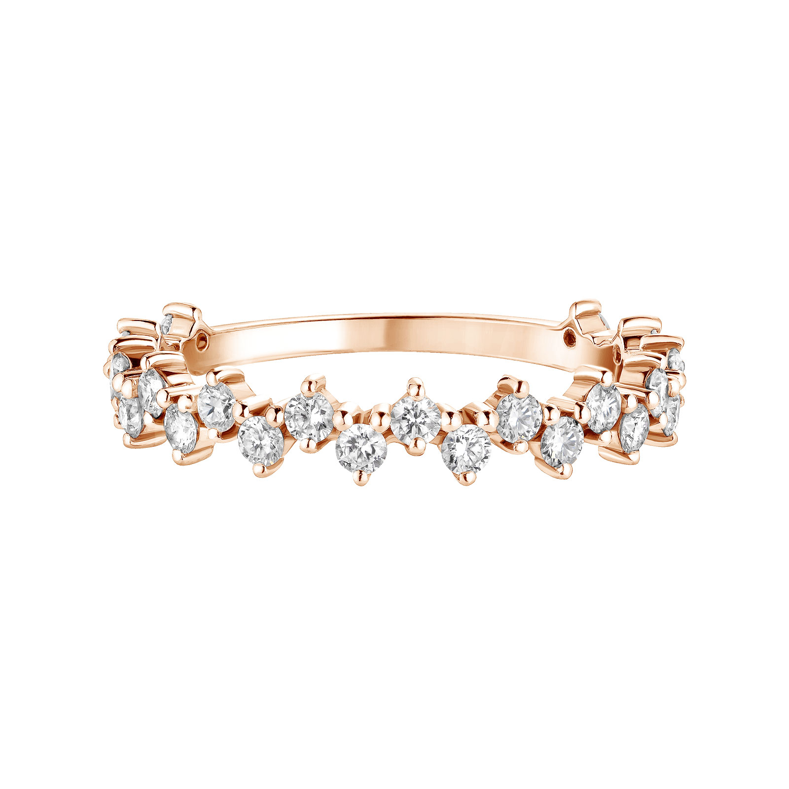 Bague Or rose Diamant Paris 1901 M 1