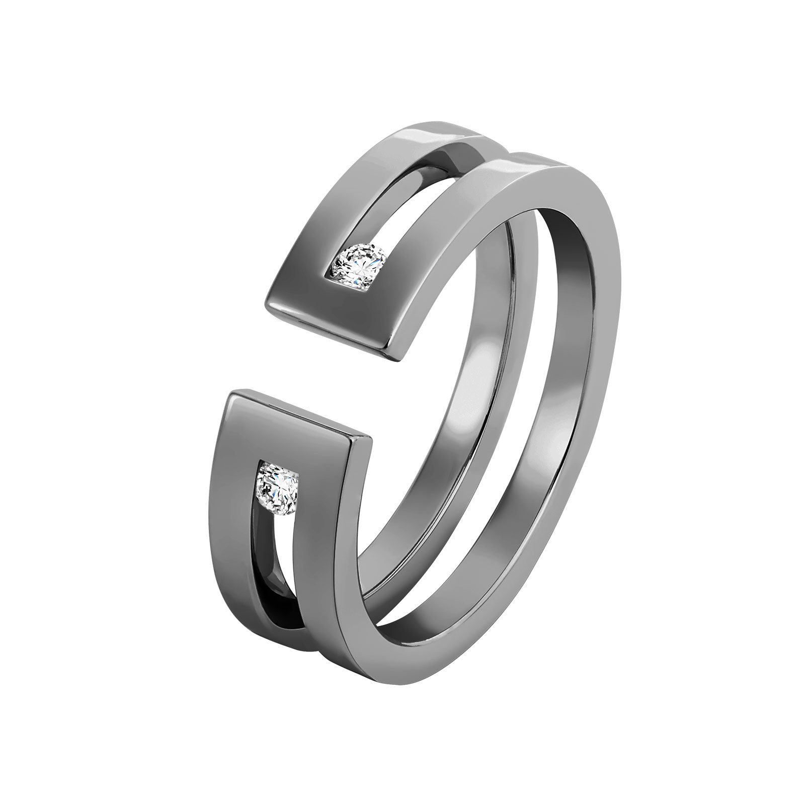 Bague Or noir Diamant Thésée Duo 1