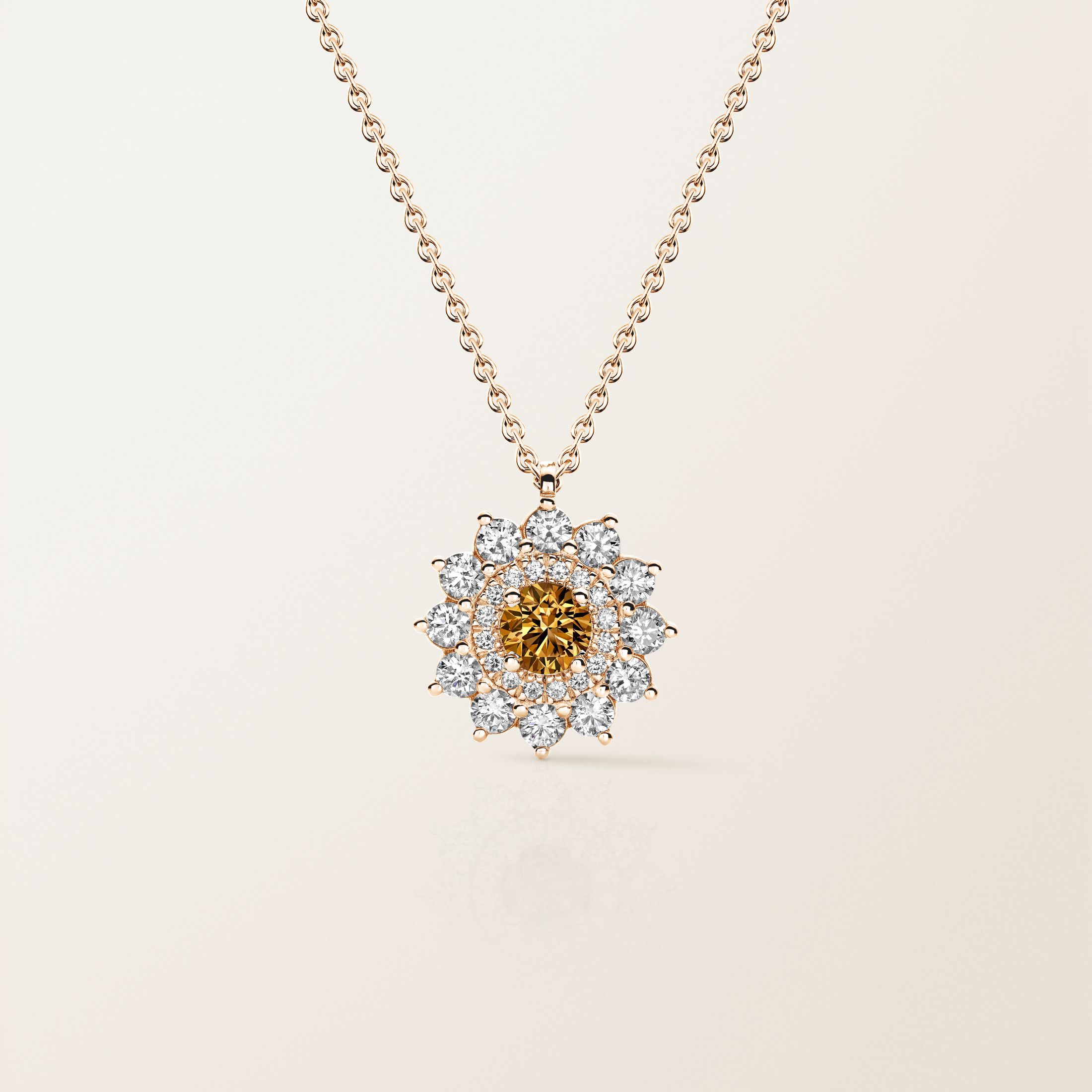 Rose gold, Cognac Diamond