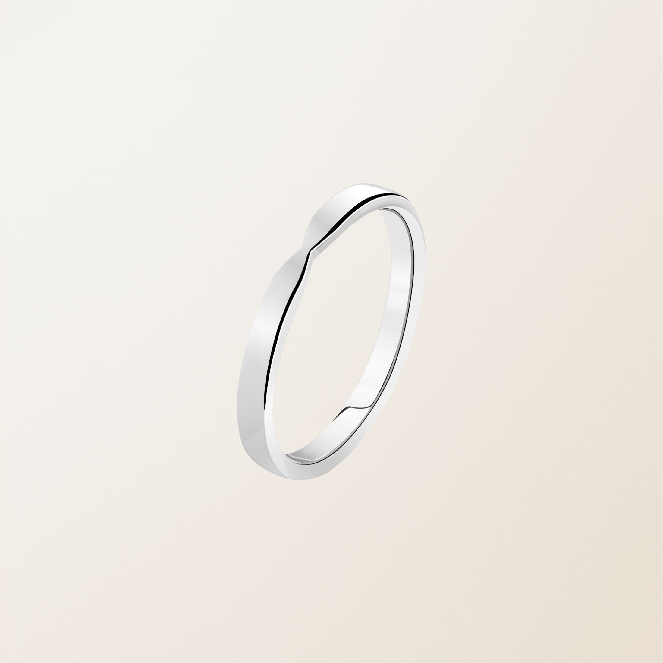 Alliance Or blanc 18 cts Lady Jonc