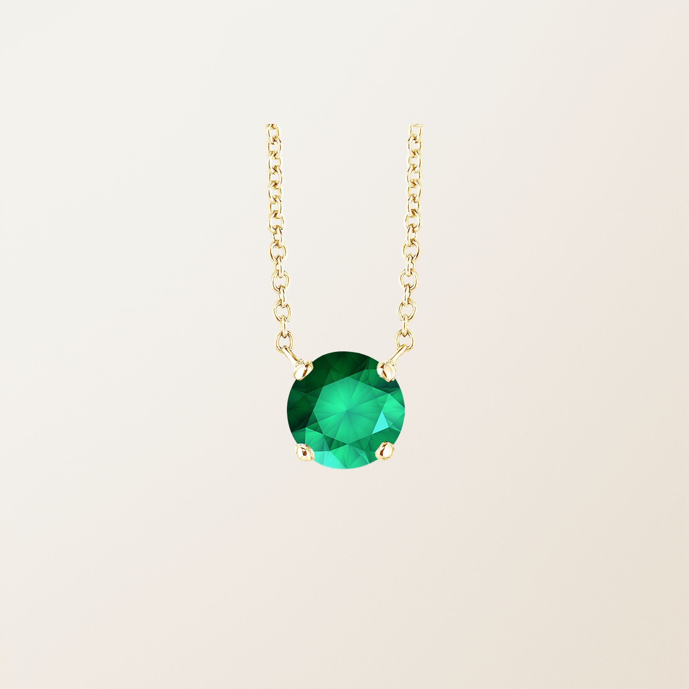 Anhänger 18K Gelbgold Smaragdgrün Lady XXL