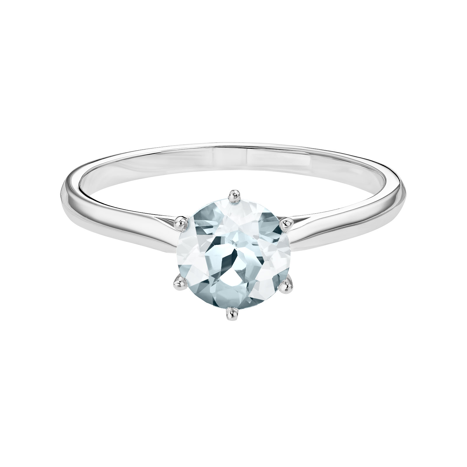 Bague Or blanc Aigue-marine Lady 1