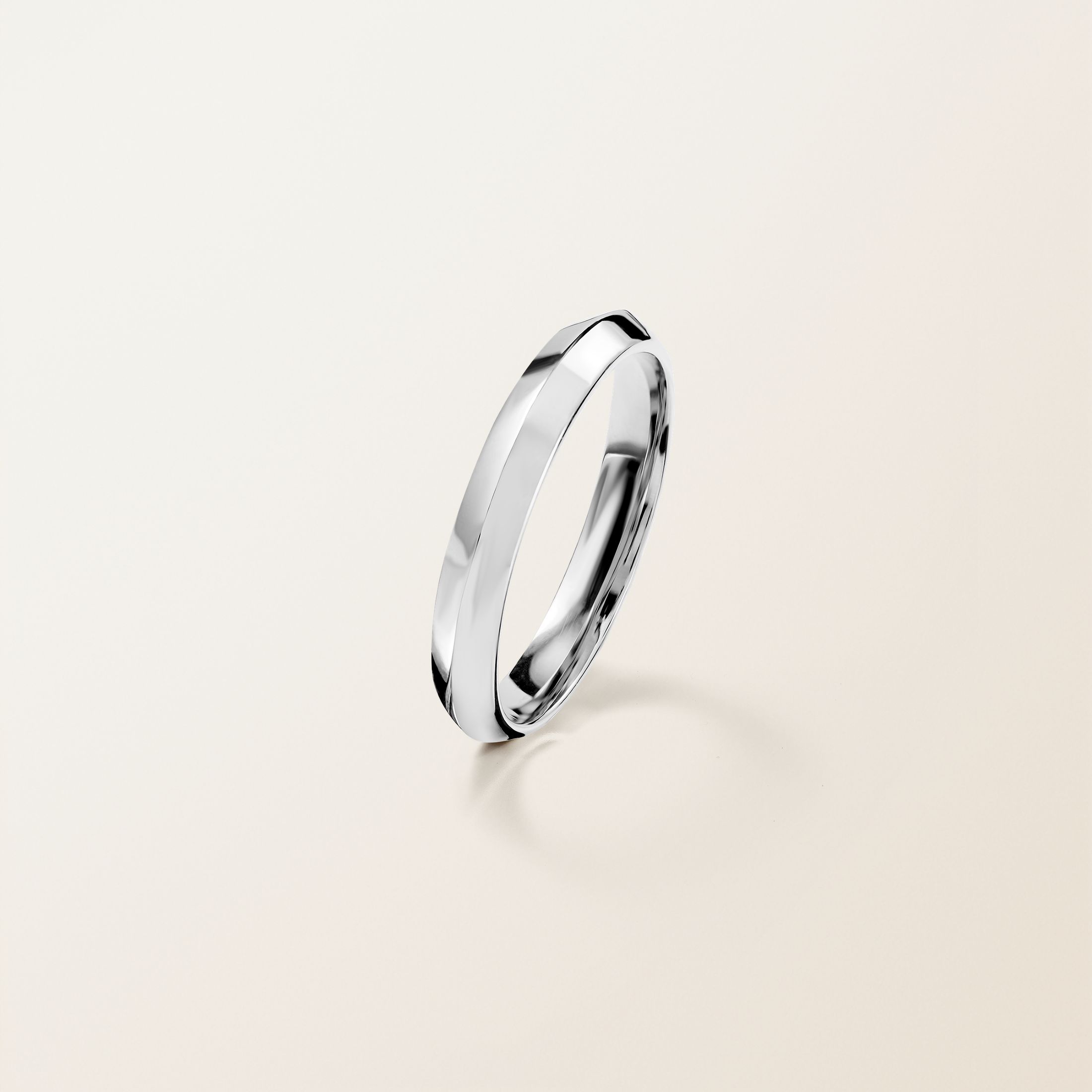 結婚指輪 18金ホワイトゴールド Thésée Love 3,5 mm