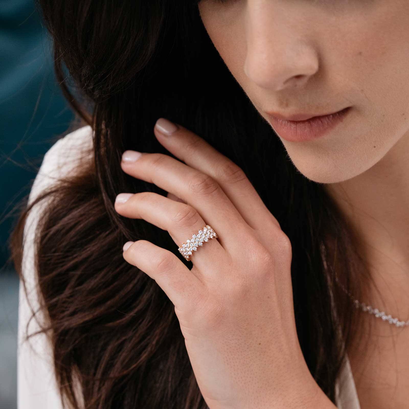 Bague Or blanc Diamant Paris 1901 XL 4