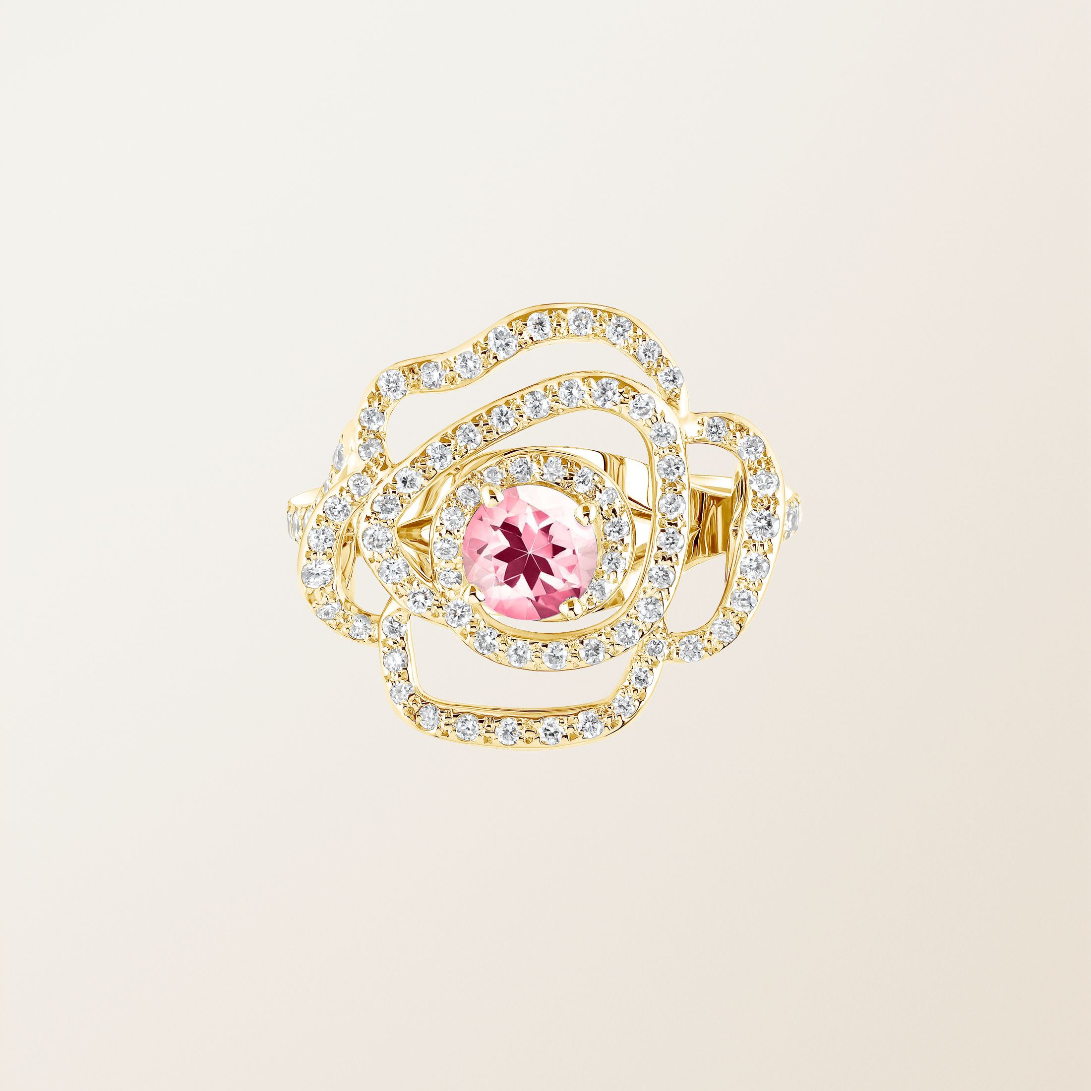 Bague Or jaune 18 cts Tourmaline PrimaRosa Alta