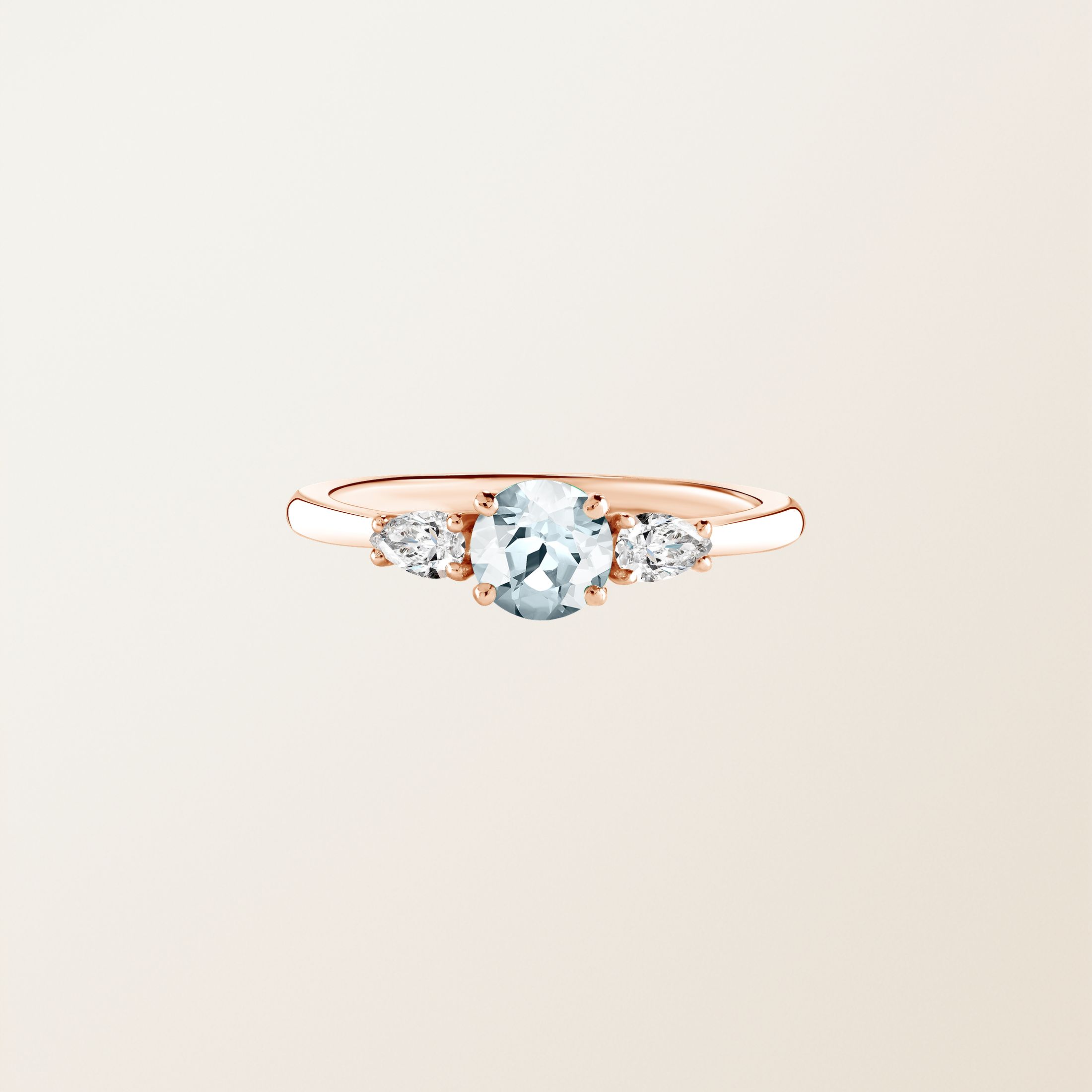 Ring 18K Roségold Aquamarin Little Lady Duo De Poires