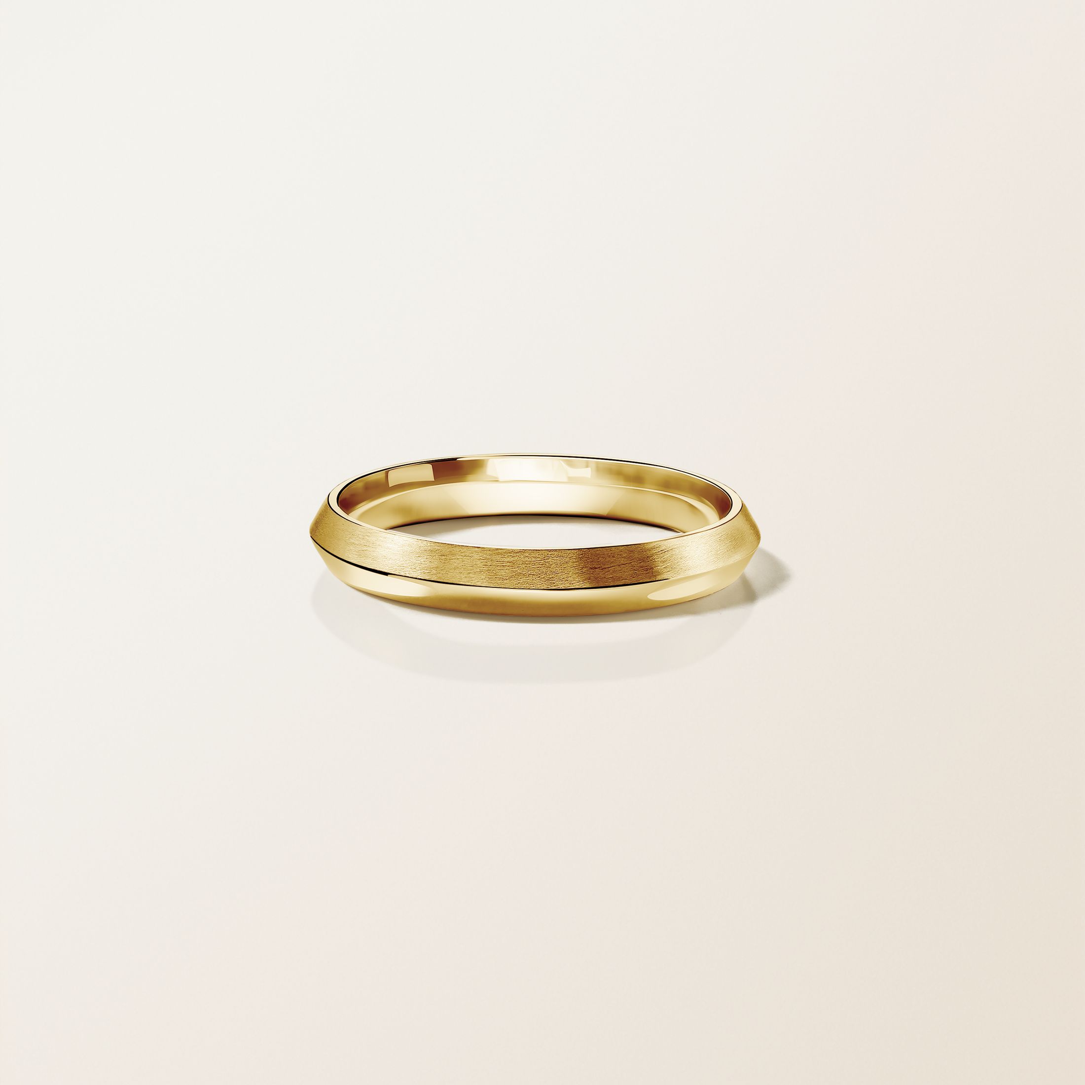 リング 18金イエローゴールド Thésée Love Brossée 3,5 mm