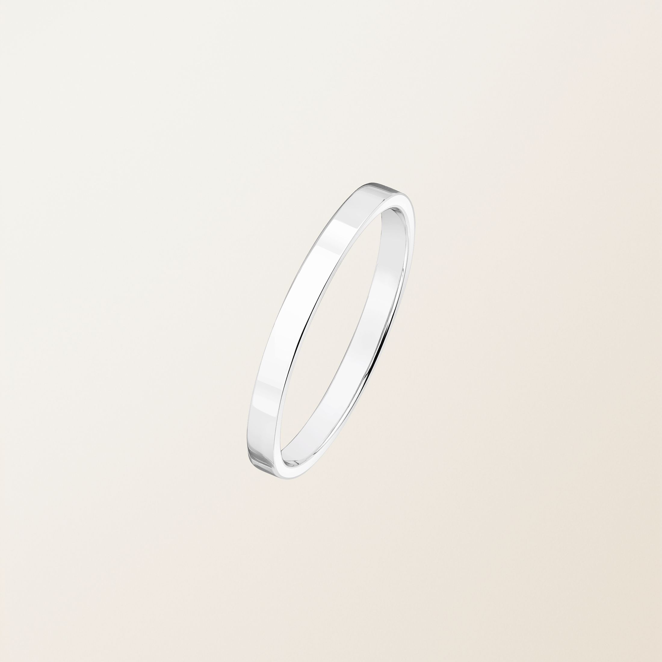 Allianz 18K Weißgold Rivoli 2 mm