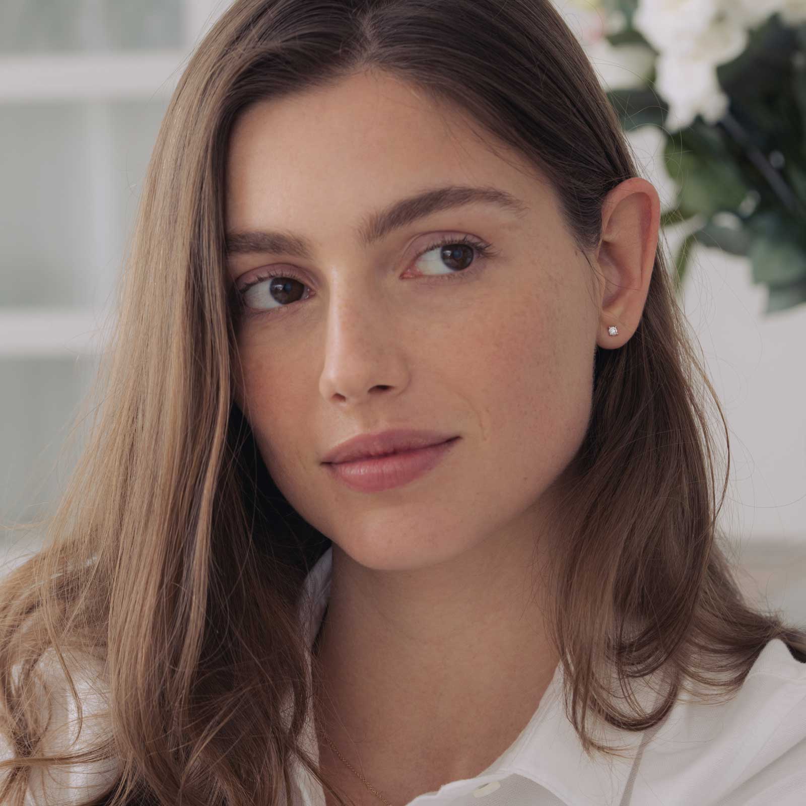 Boucles d'oreilles Or blanc Diamant Lady 5