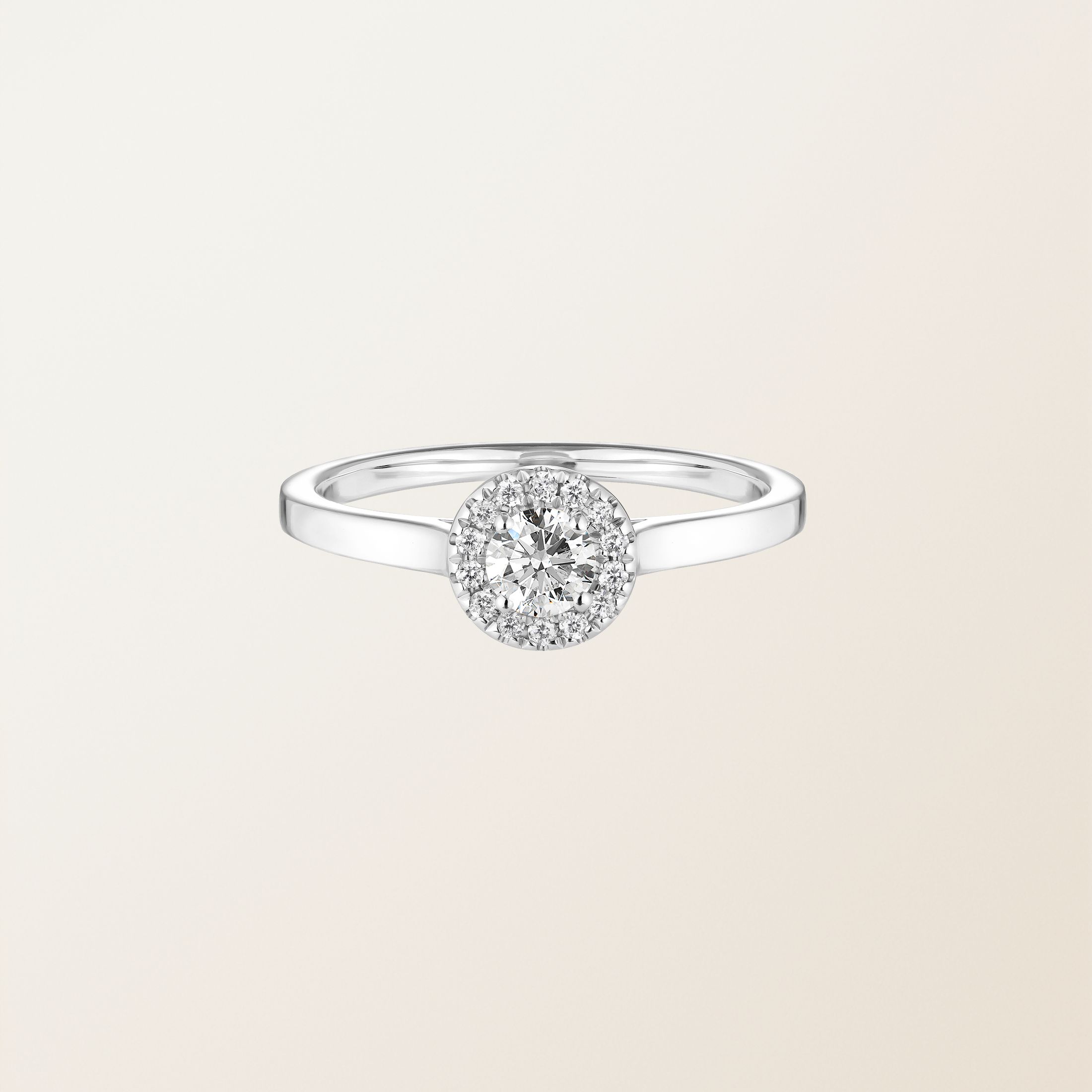Bague Or blanc 18 cts Diamant Rétromantique S