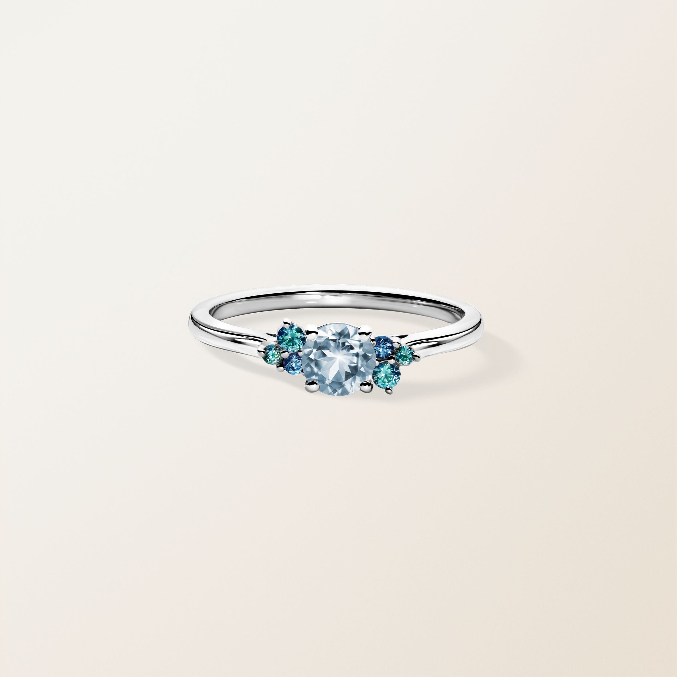 White gold, Aquamarine