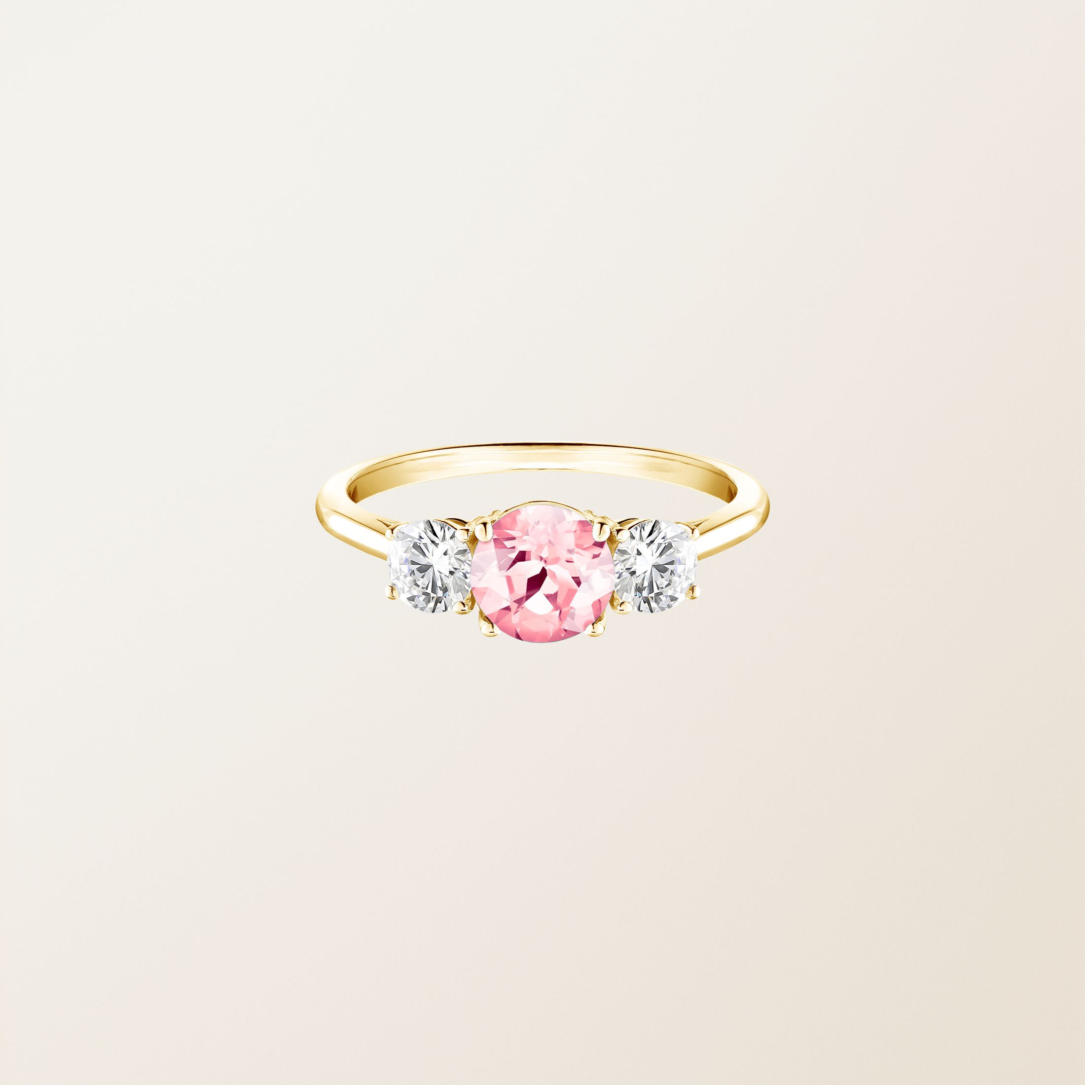 Bague Or jaune 18 cts Tourmaline Little Lady Duo