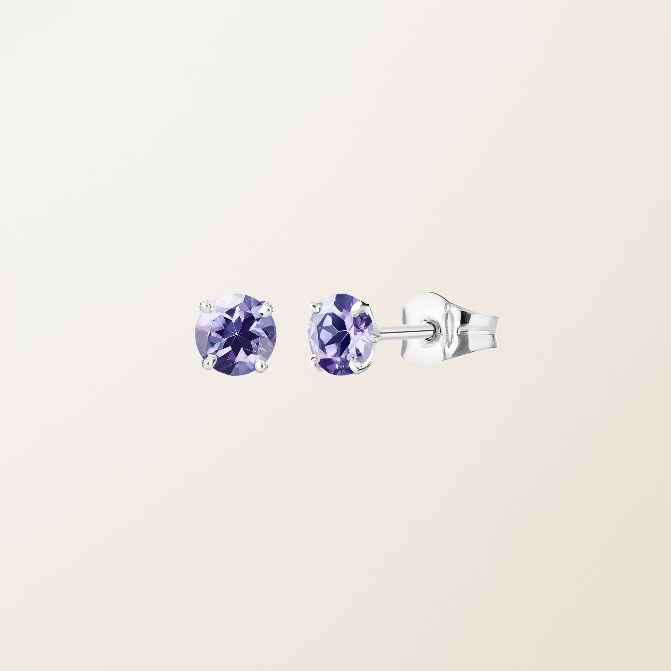 Boucles d'oreilles Or blanc 18 cts Tanzanite Lady XL