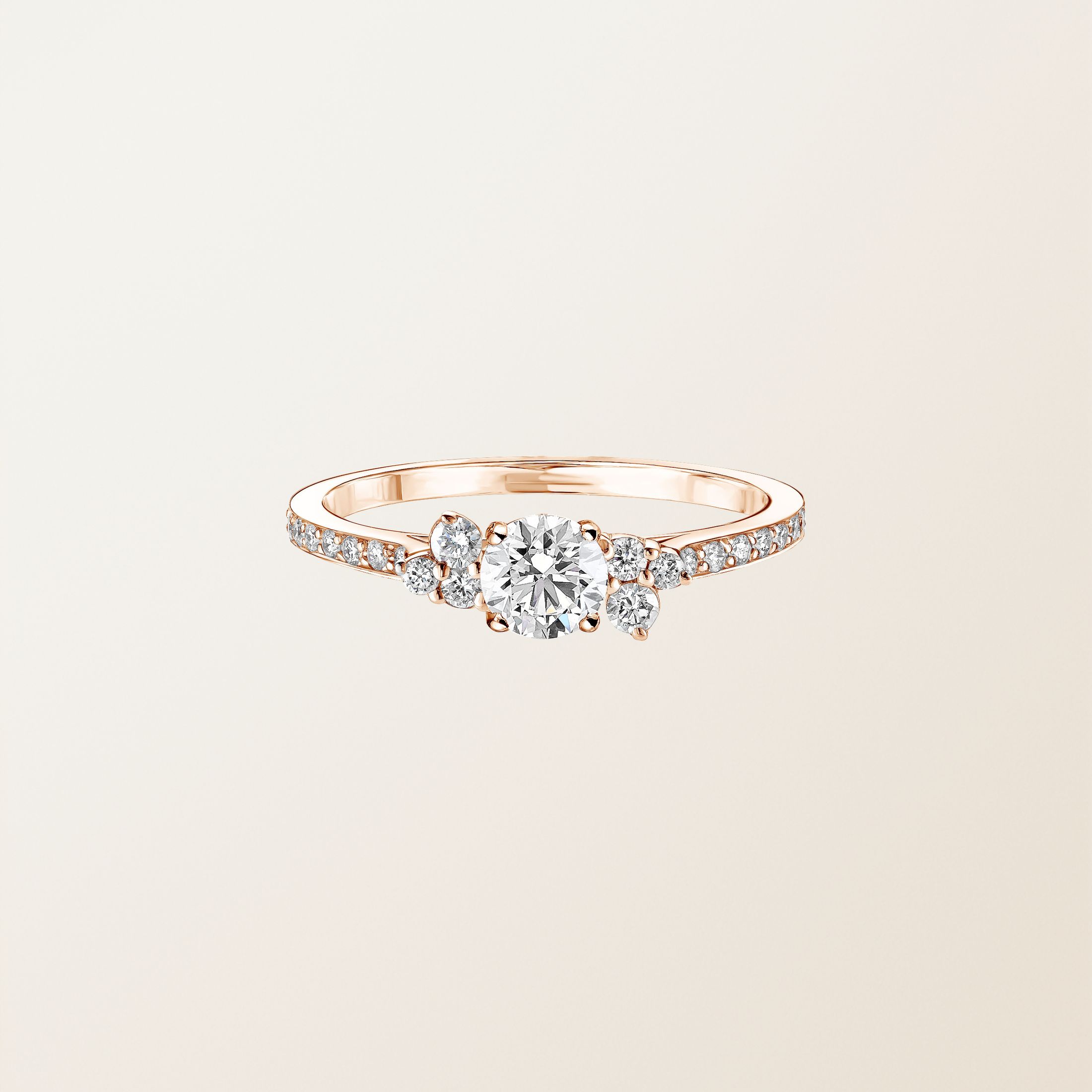 Bague Or rose 18 cts Diamant Baby EverBloom 0,4 ct Pavée