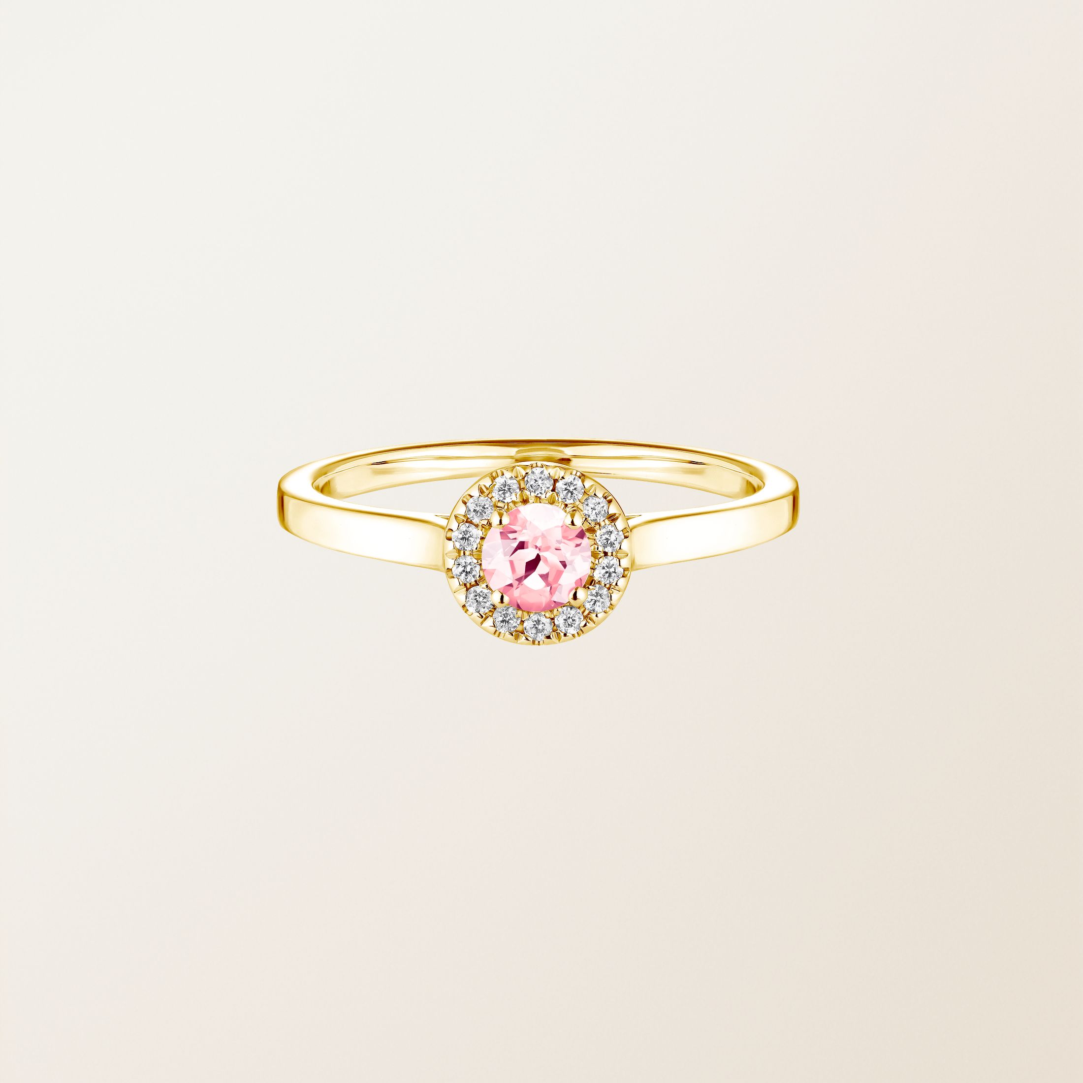Bague Or jaune 18 cts Tourmaline Rétromantique S