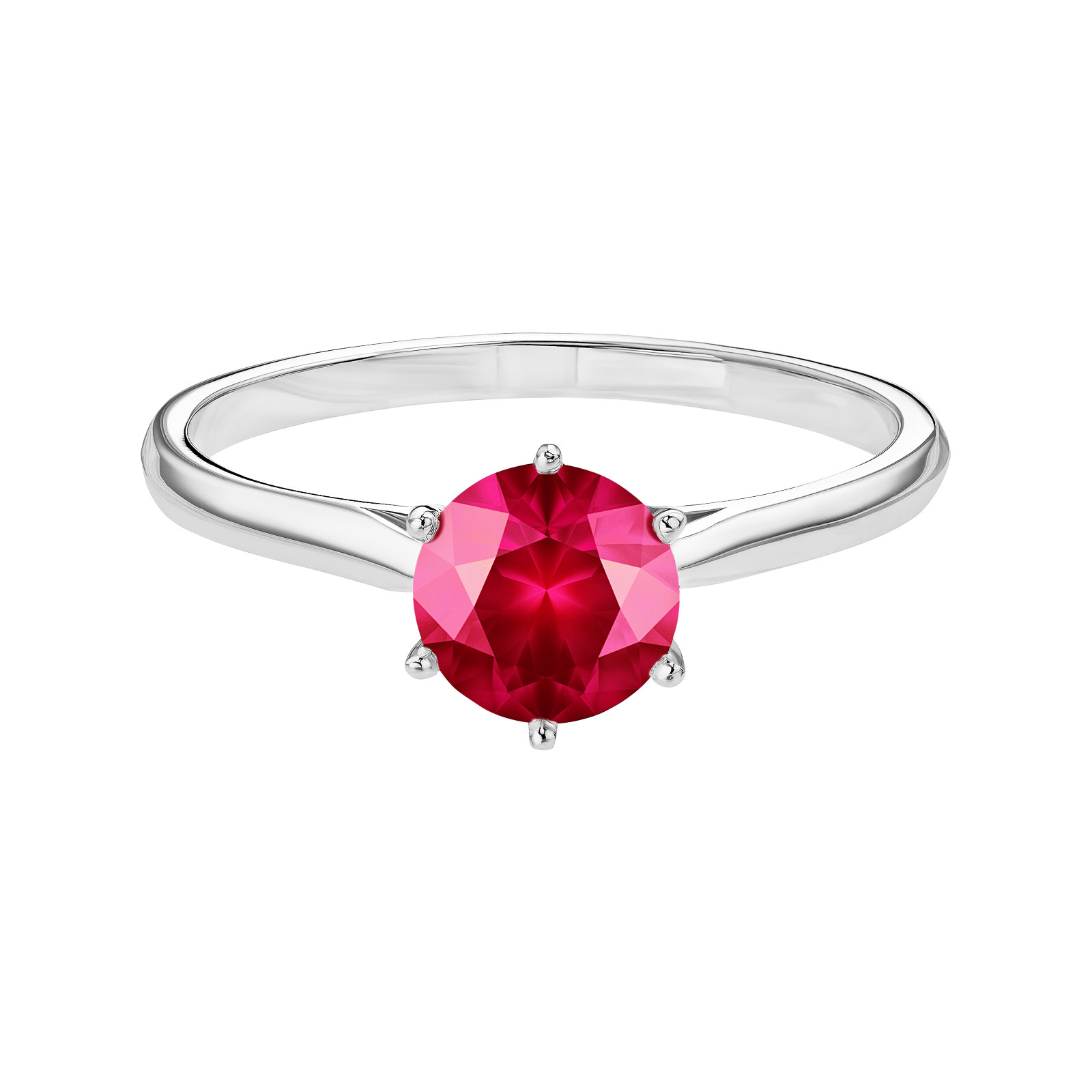 Bague Platine Rubis Lady 1