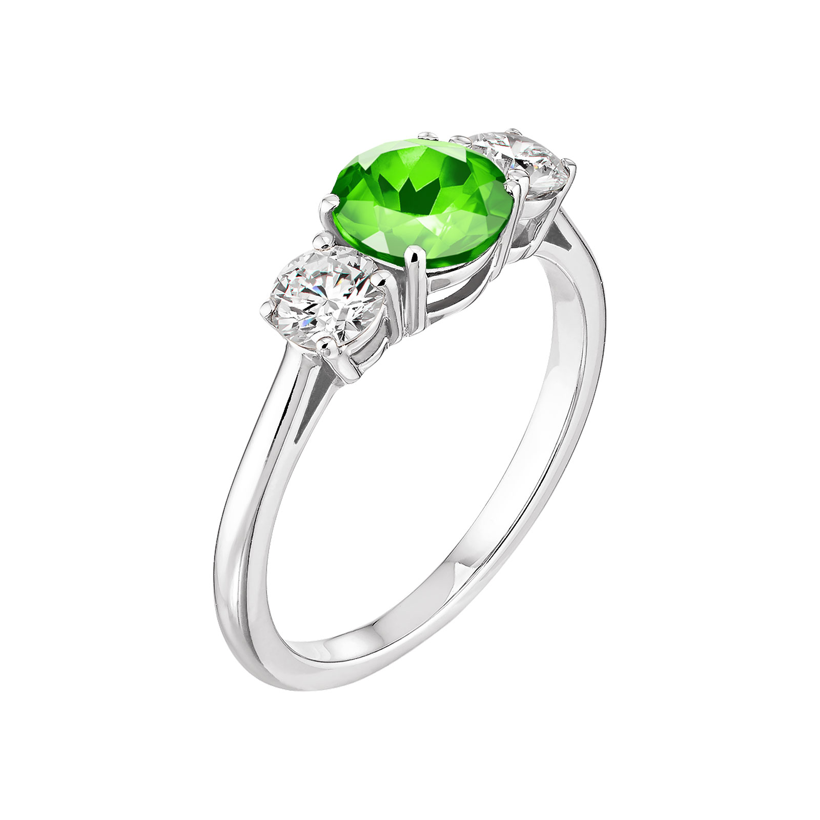 Bague Or blanc Tsavorite Lady Duo 1