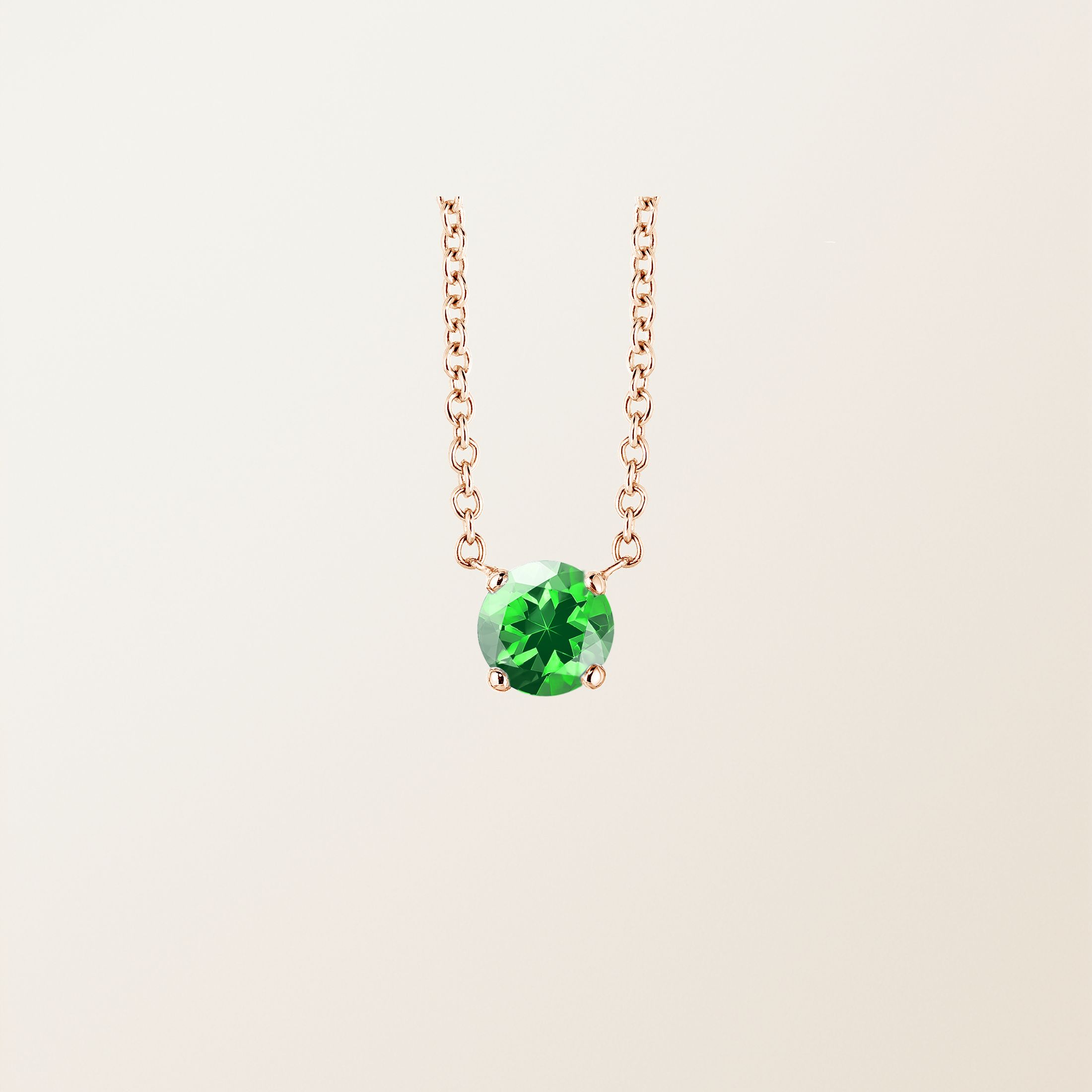 Pendentif Or rose 18 cts Tsavorite Lady XL